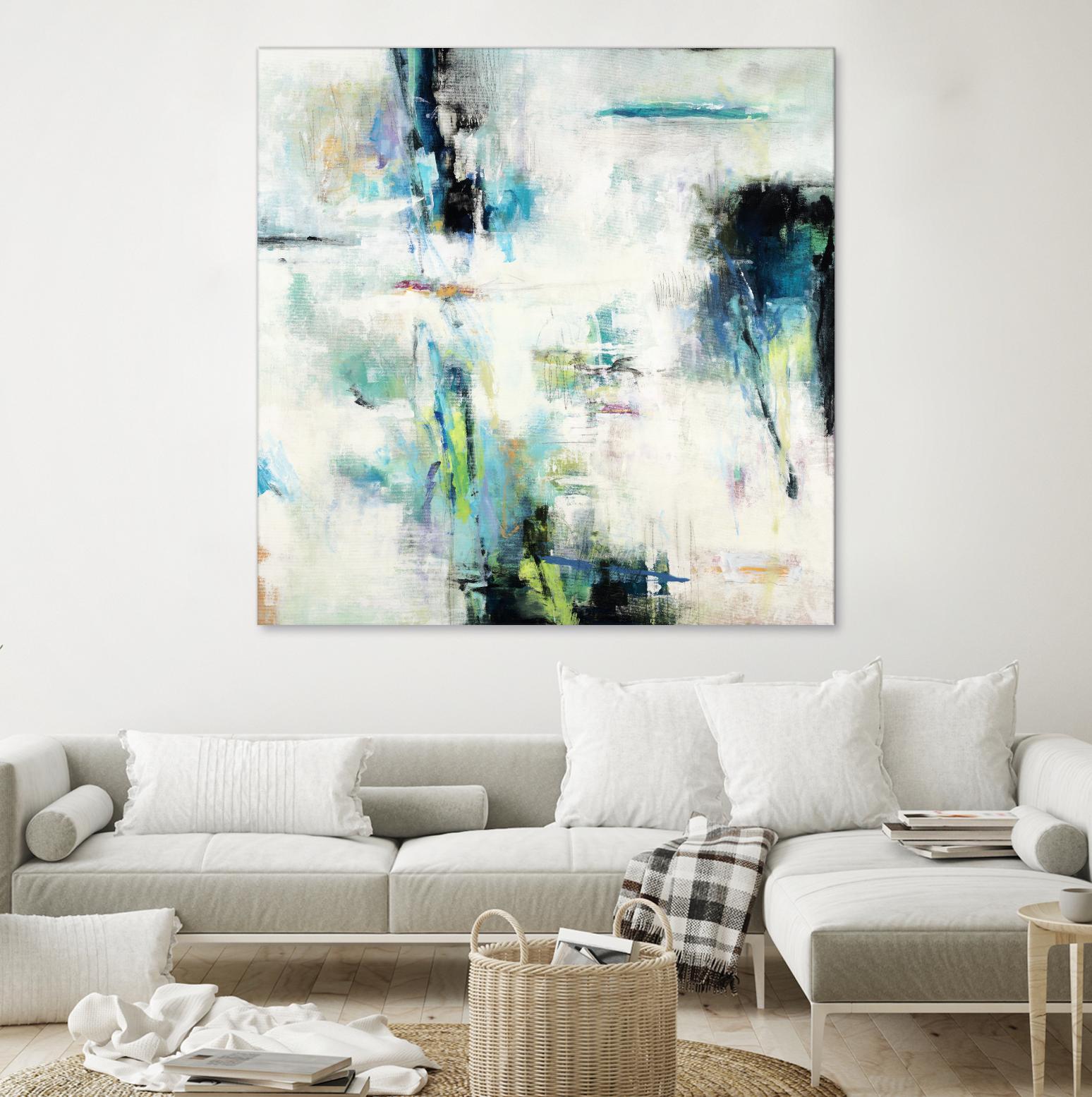 Spring Blu by Randy Hibberd on GIANT ART - grey abstract