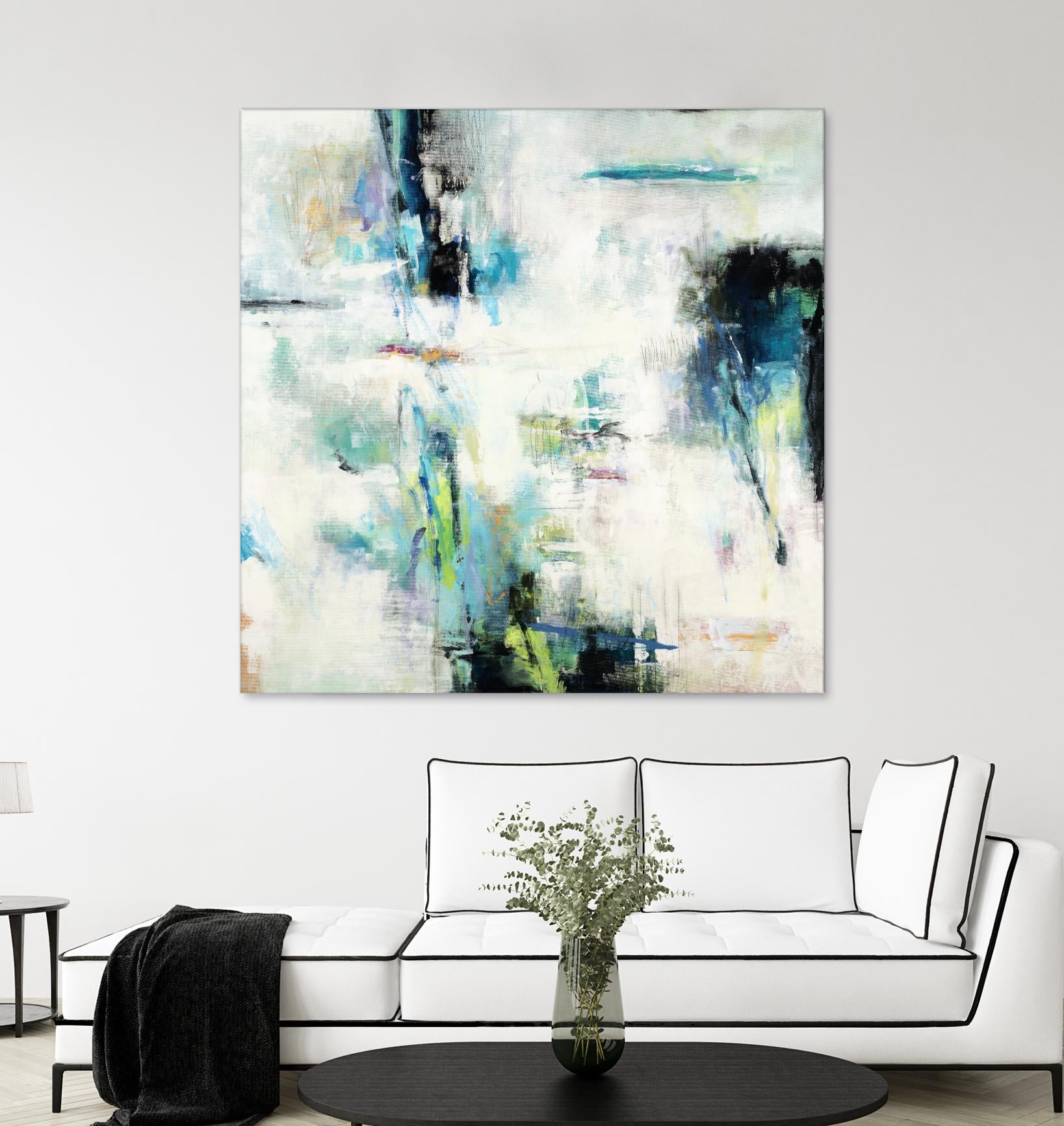 Spring Blu by Randy Hibberd on GIANT ART - grey abstract