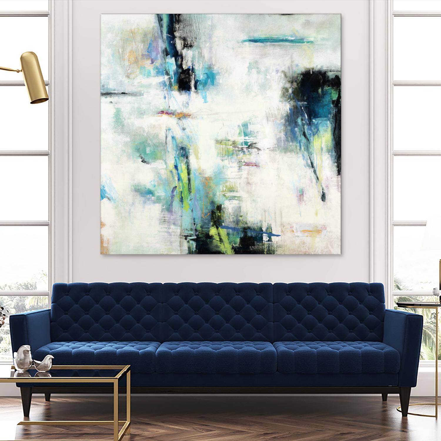 Spring Blu by Randy Hibberd on GIANT ART - grey abstract