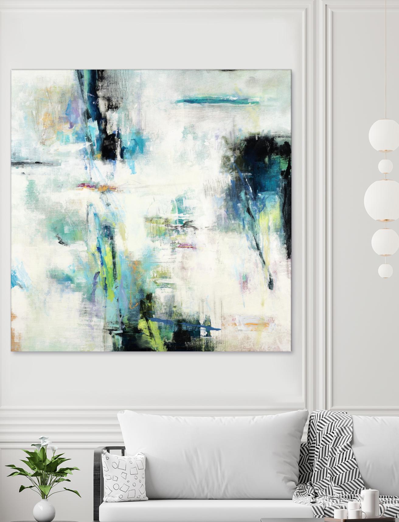 Spring Blu by Randy Hibberd on GIANT ART - grey abstract