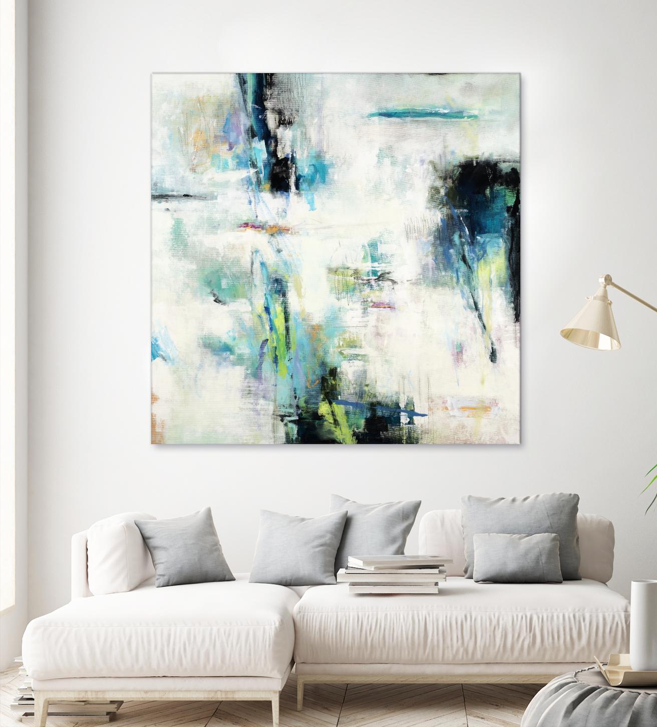 Spring Blu by Randy Hibberd on GIANT ART - grey abstract