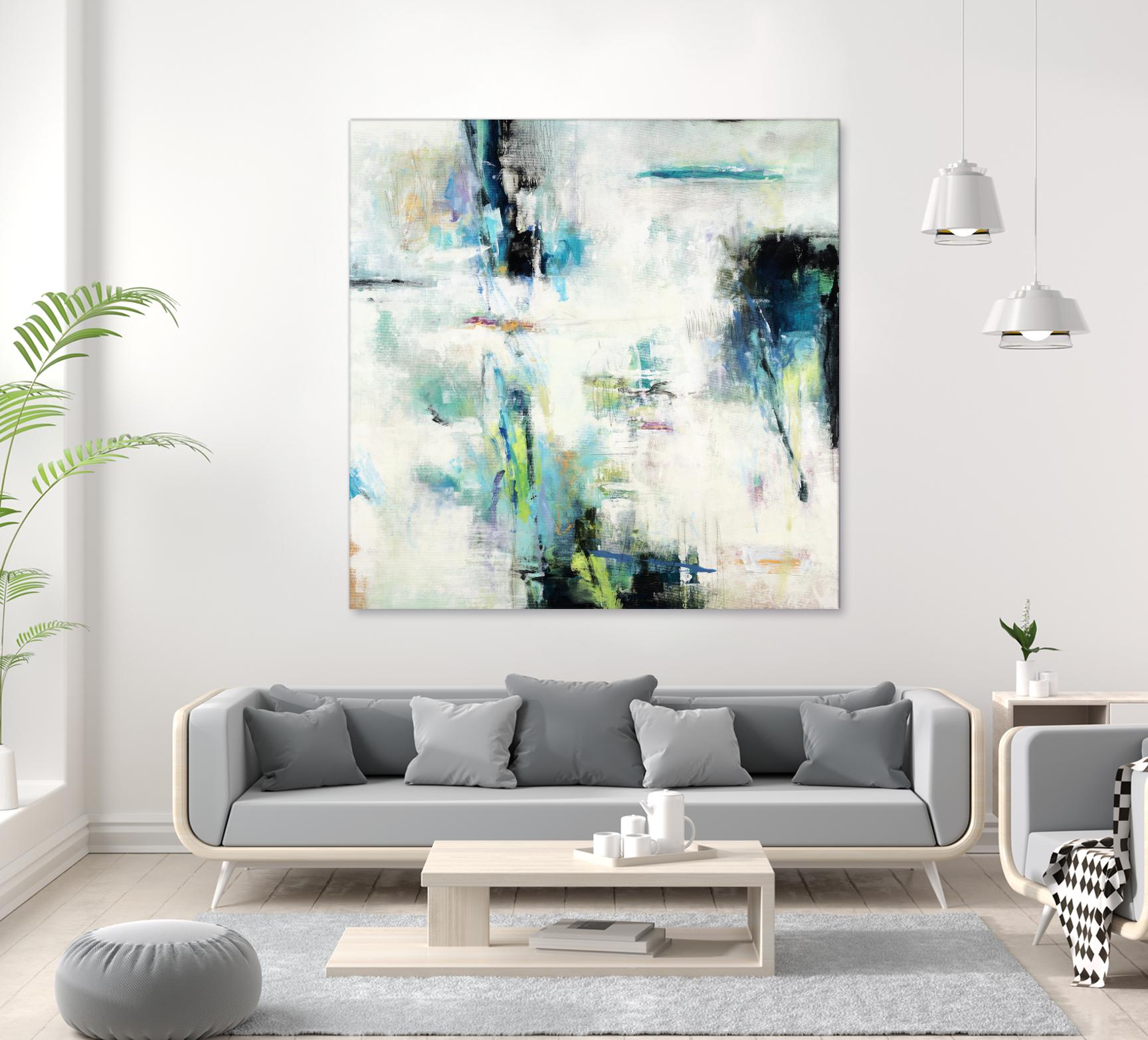 Spring Blu by Randy Hibberd on GIANT ART - grey abstract