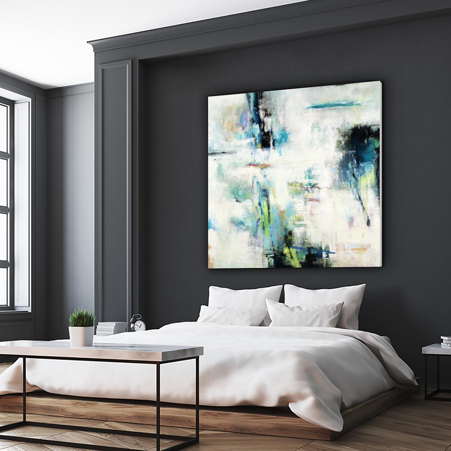 Spring Blu by Randy Hibberd on GIANT ART - grey abstract