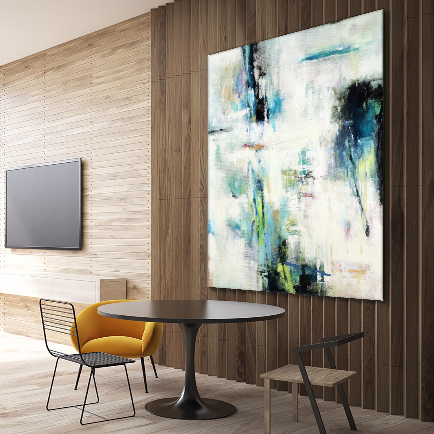 Spring Blu by Randy Hibberd on GIANT ART - grey abstract