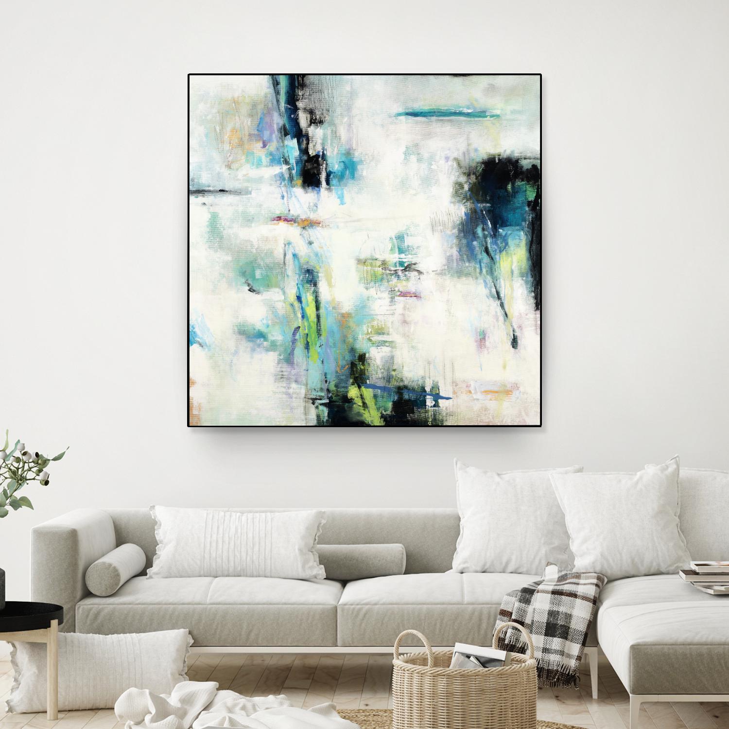Spring Blu by Randy Hibberd on GIANT ART - grey abstract