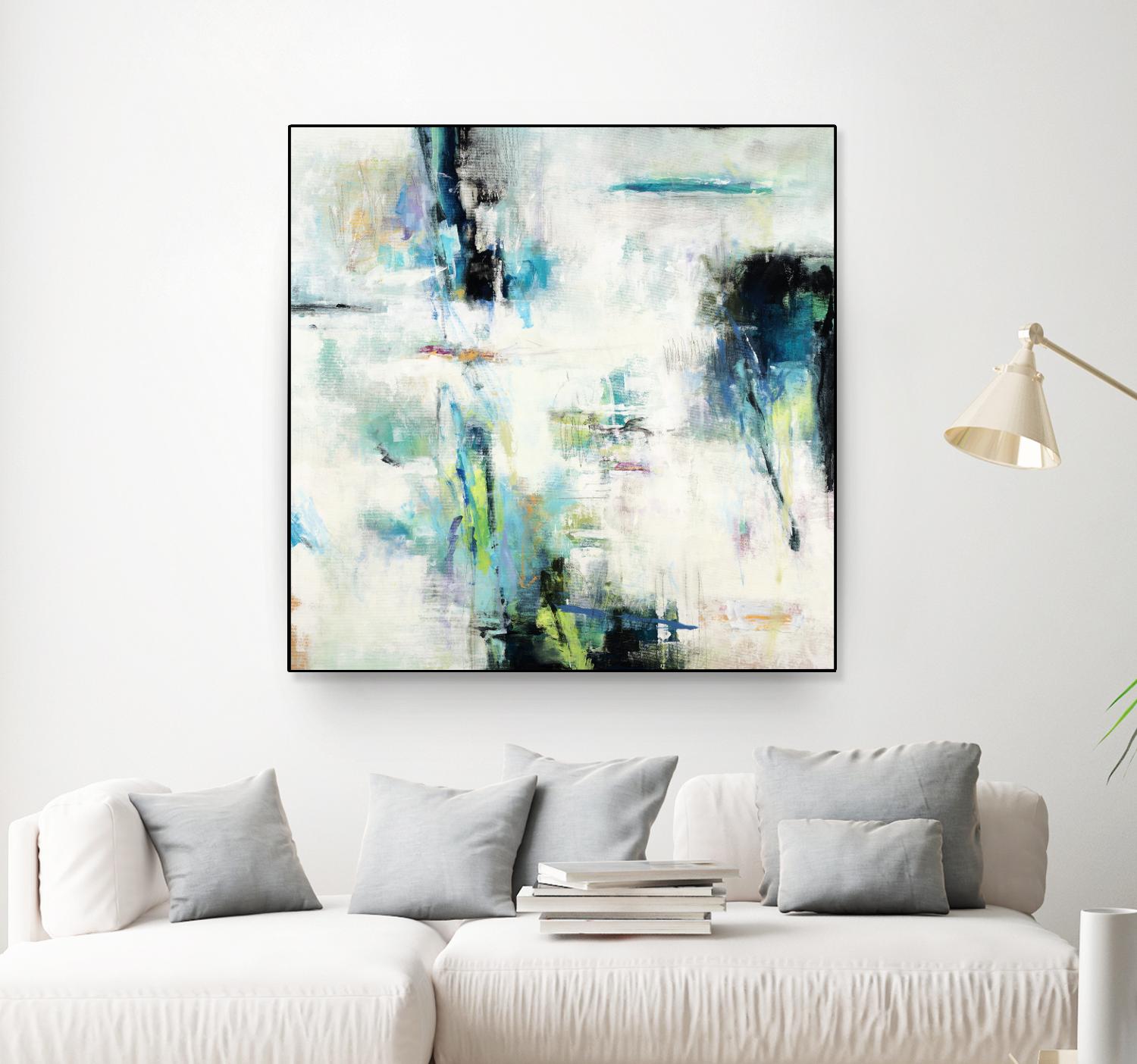 Spring Blu by Randy Hibberd on GIANT ART - grey abstract