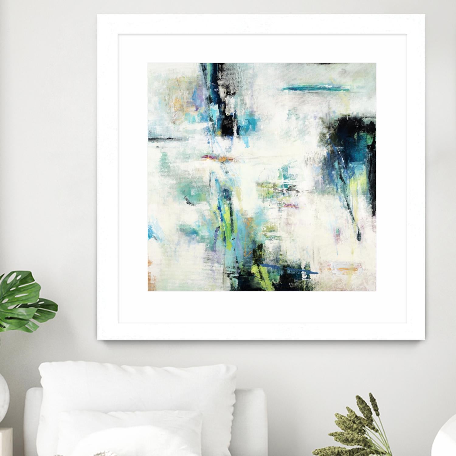 Spring Blu by Randy Hibberd on GIANT ART - grey abstract