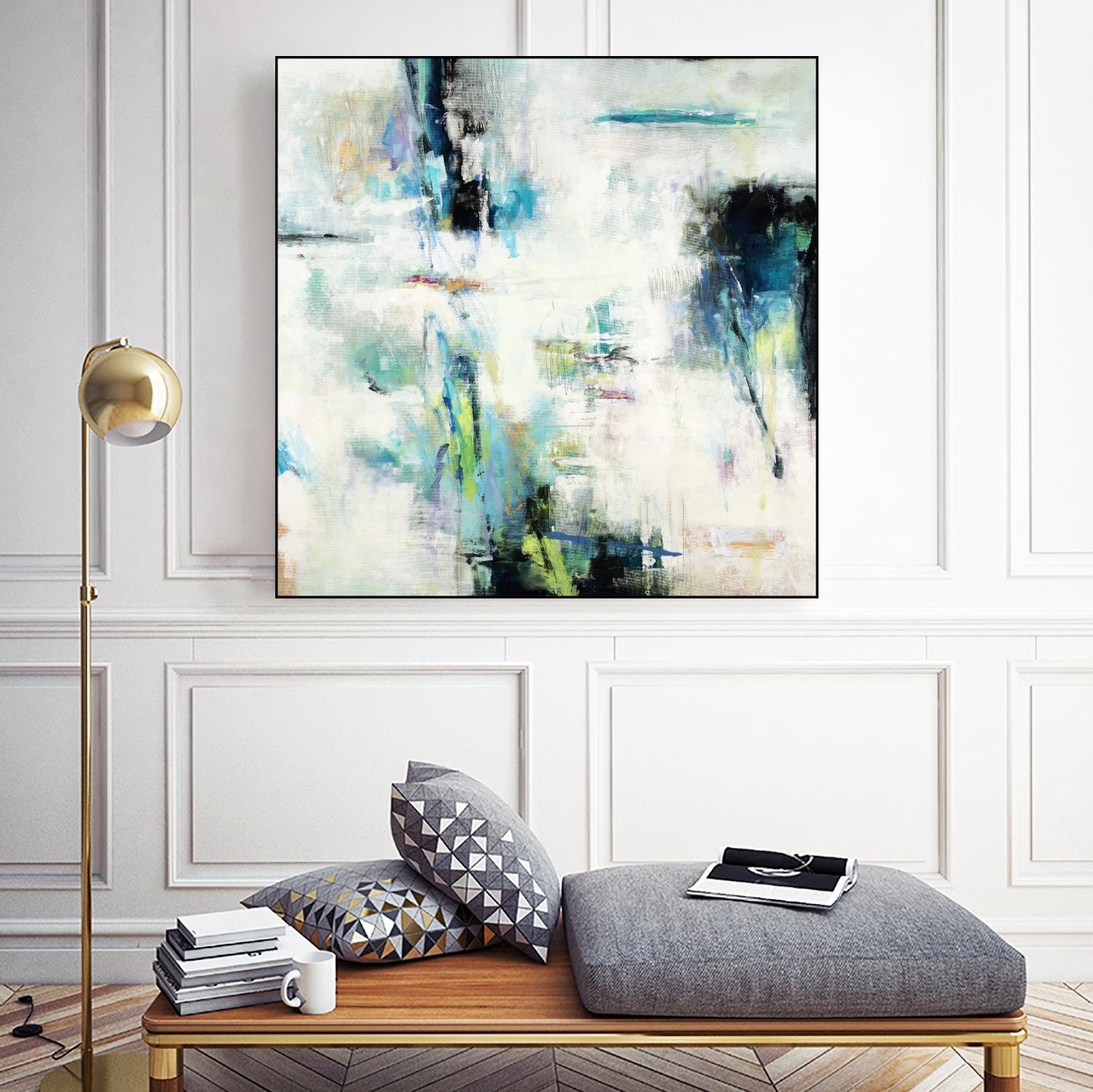 Spring Blu by Randy Hibberd on GIANT ART - grey abstract