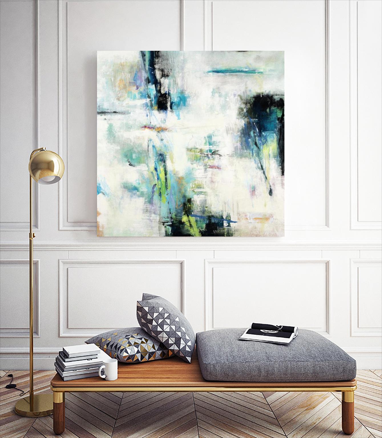Spring Blu by Randy Hibberd on GIANT ART - grey abstract