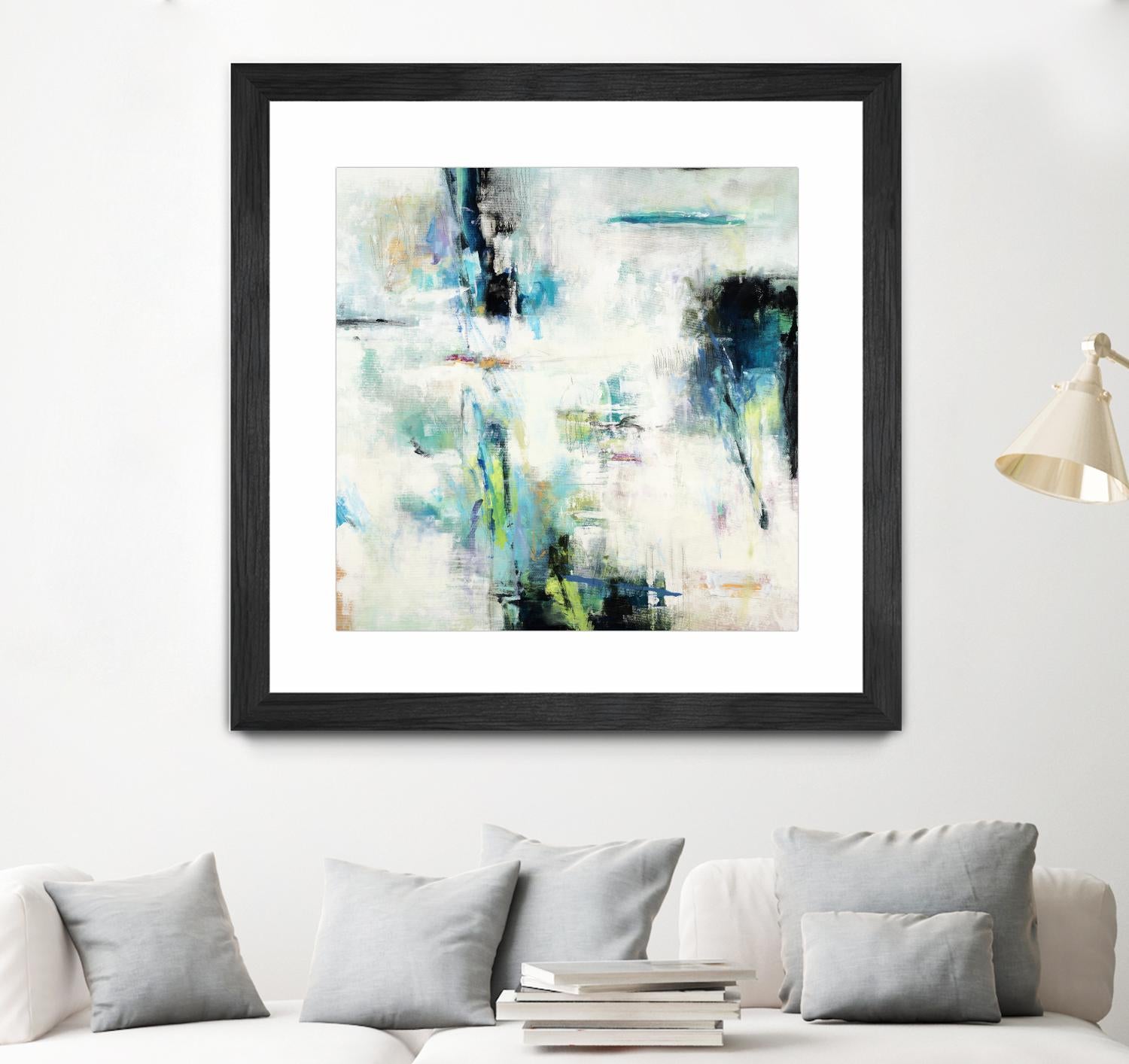 Spring Blu by Randy Hibberd on GIANT ART - grey abstract