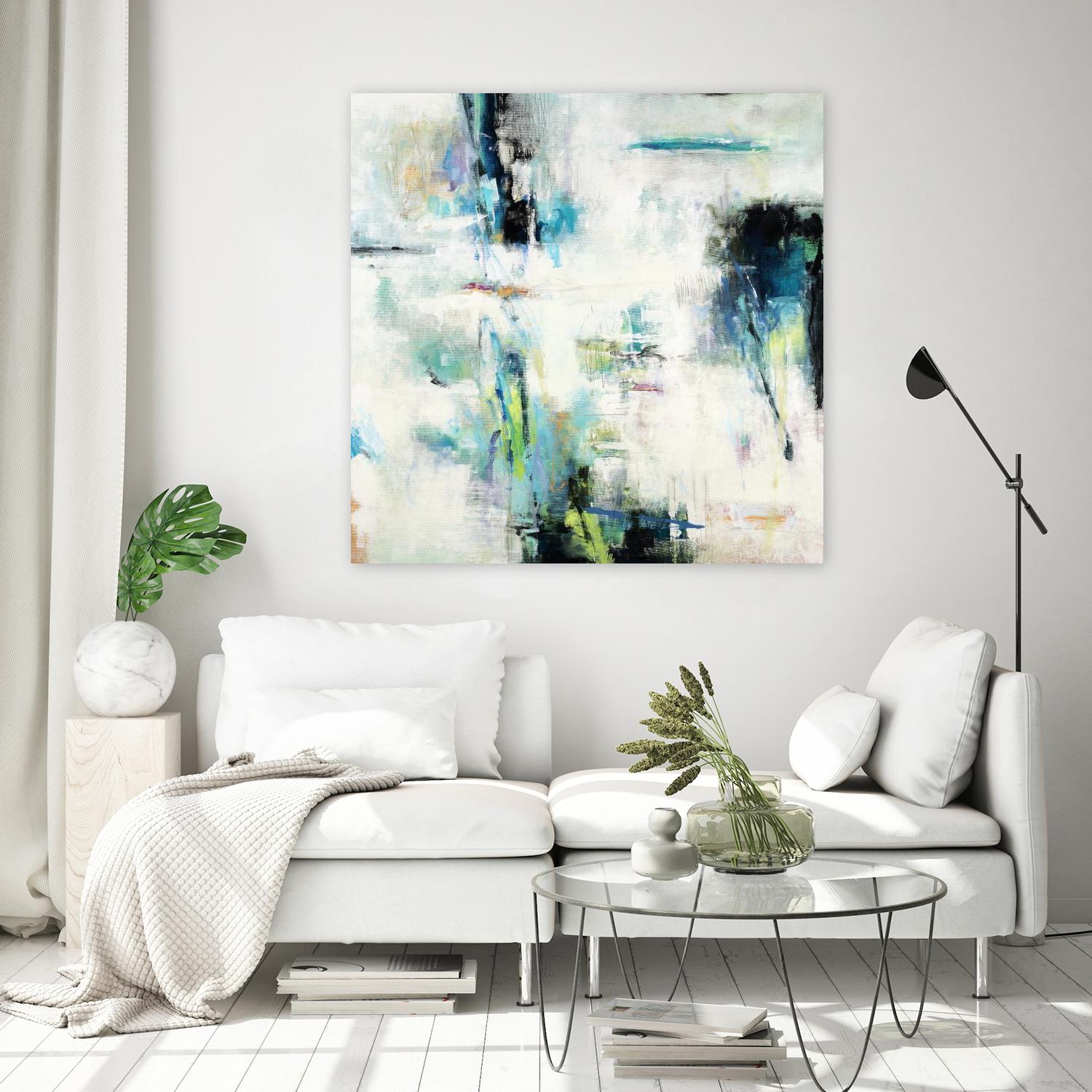 Spring Blu by Randy Hibberd on GIANT ART - grey abstract