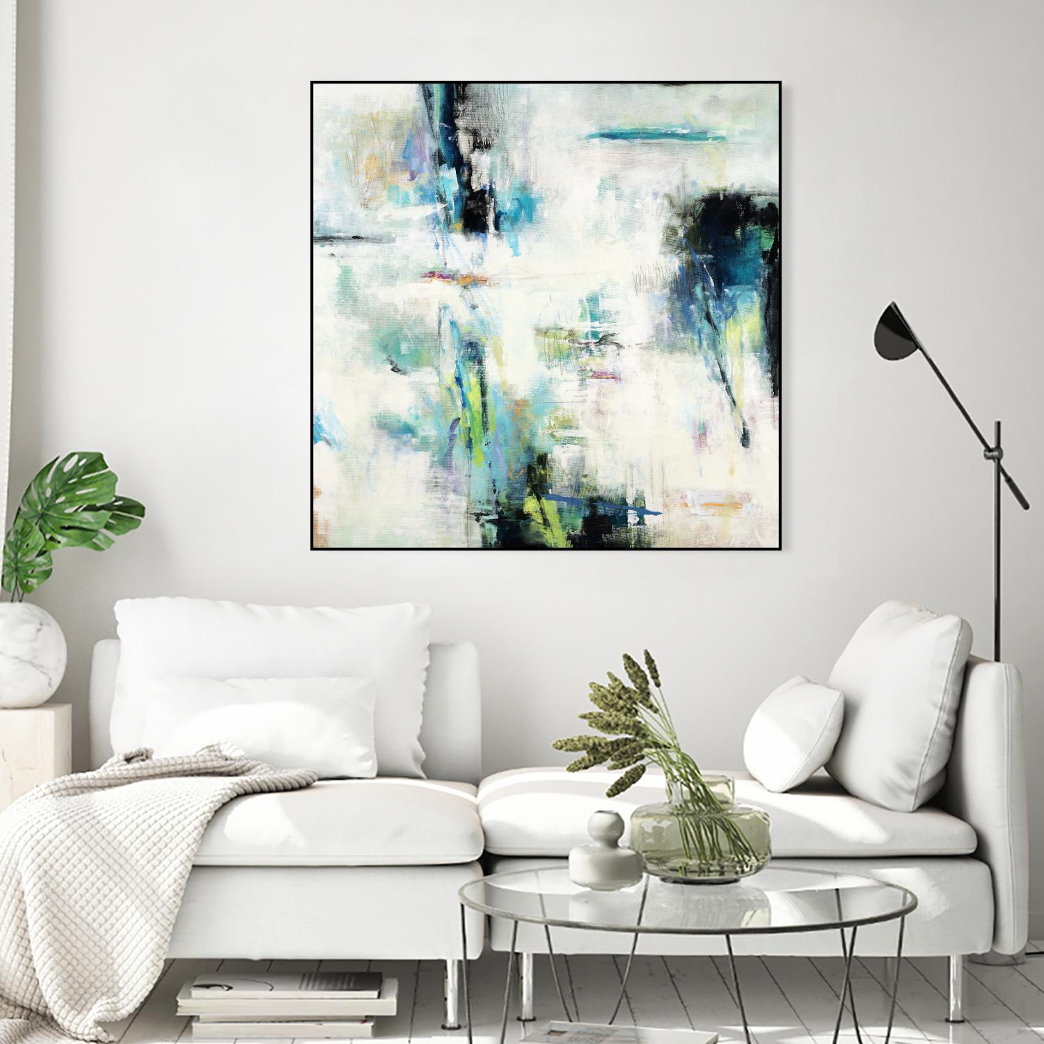 Spring Blu by Randy Hibberd on GIANT ART - grey abstract