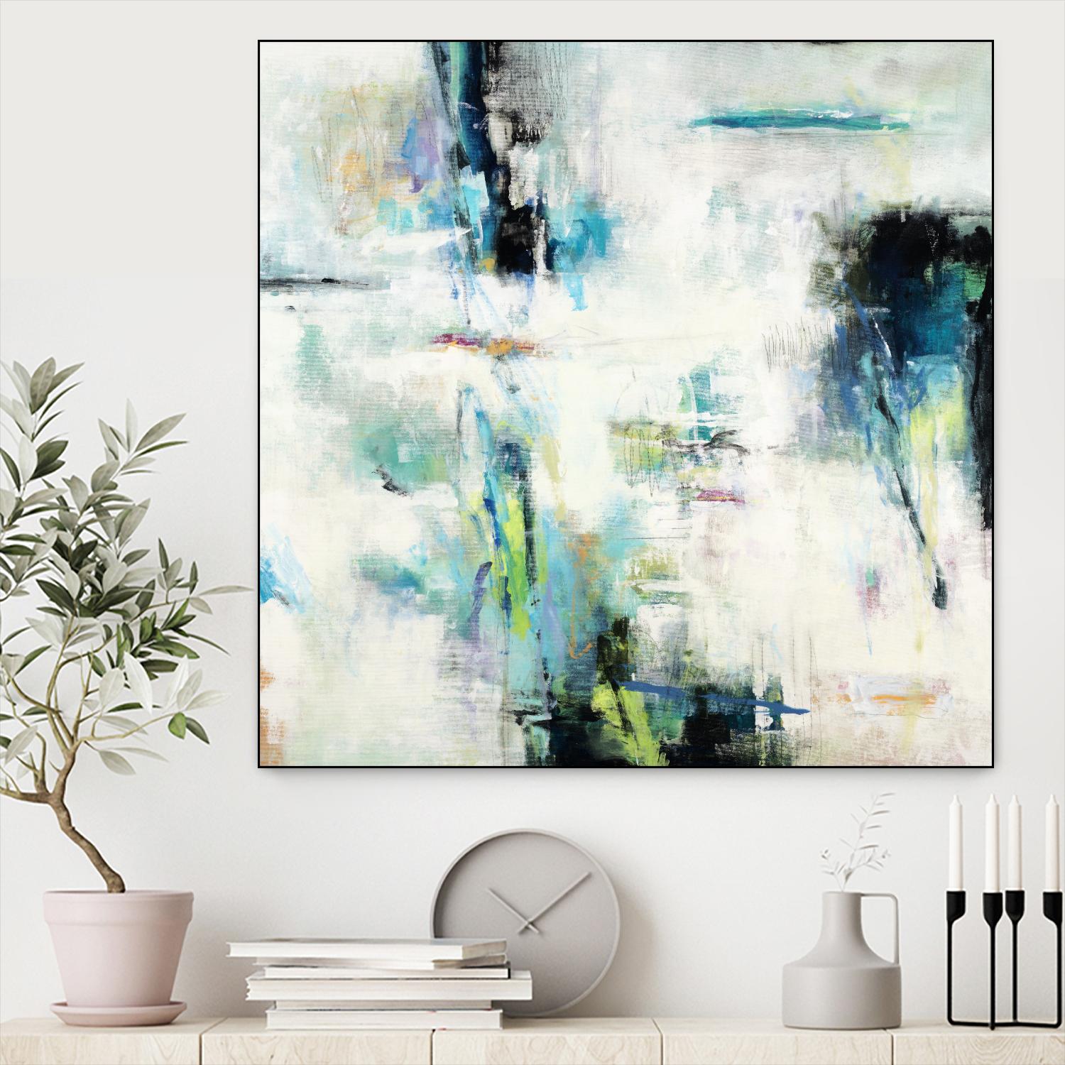 Spring Blu by Randy Hibberd on GIANT ART - grey abstract
