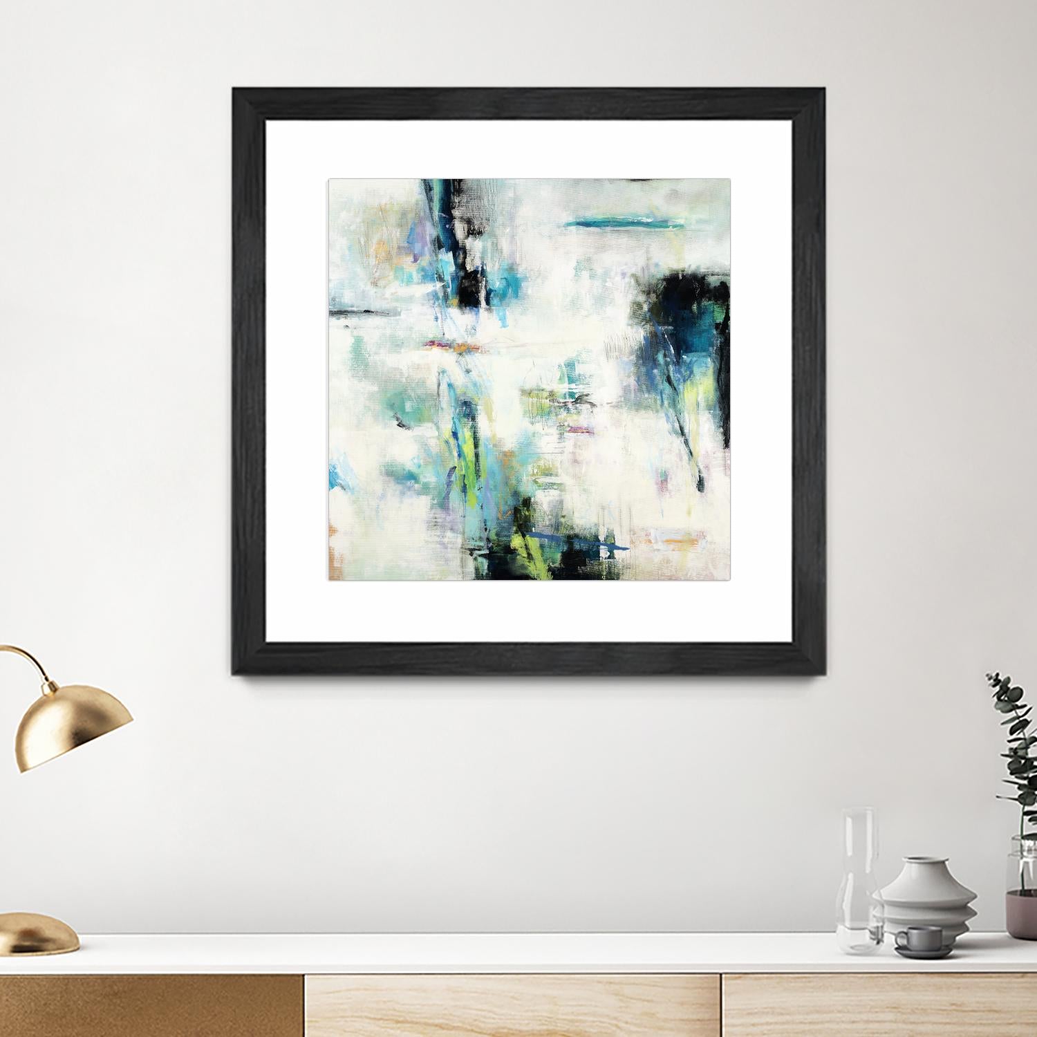 Spring Blu by Randy Hibberd on GIANT ART - grey abstract