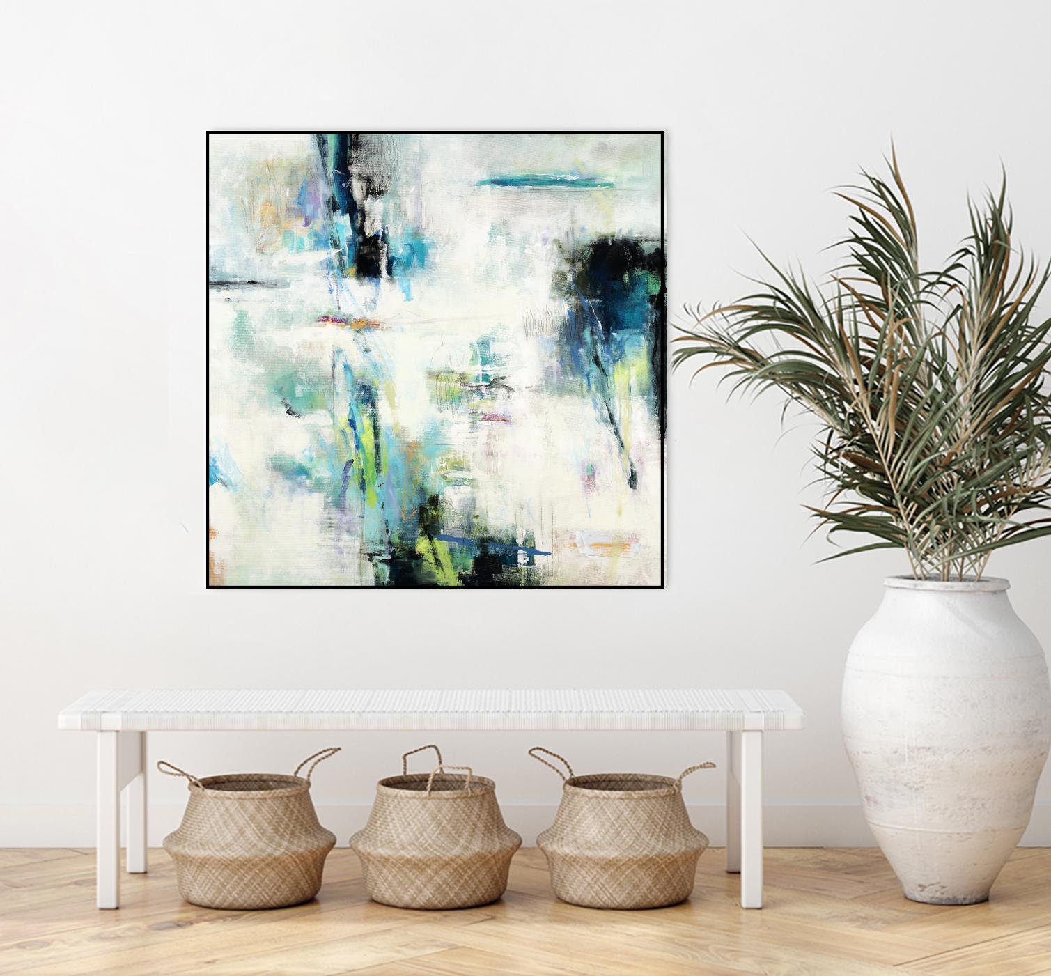 Spring Blu by Randy Hibberd on GIANT ART - grey abstract