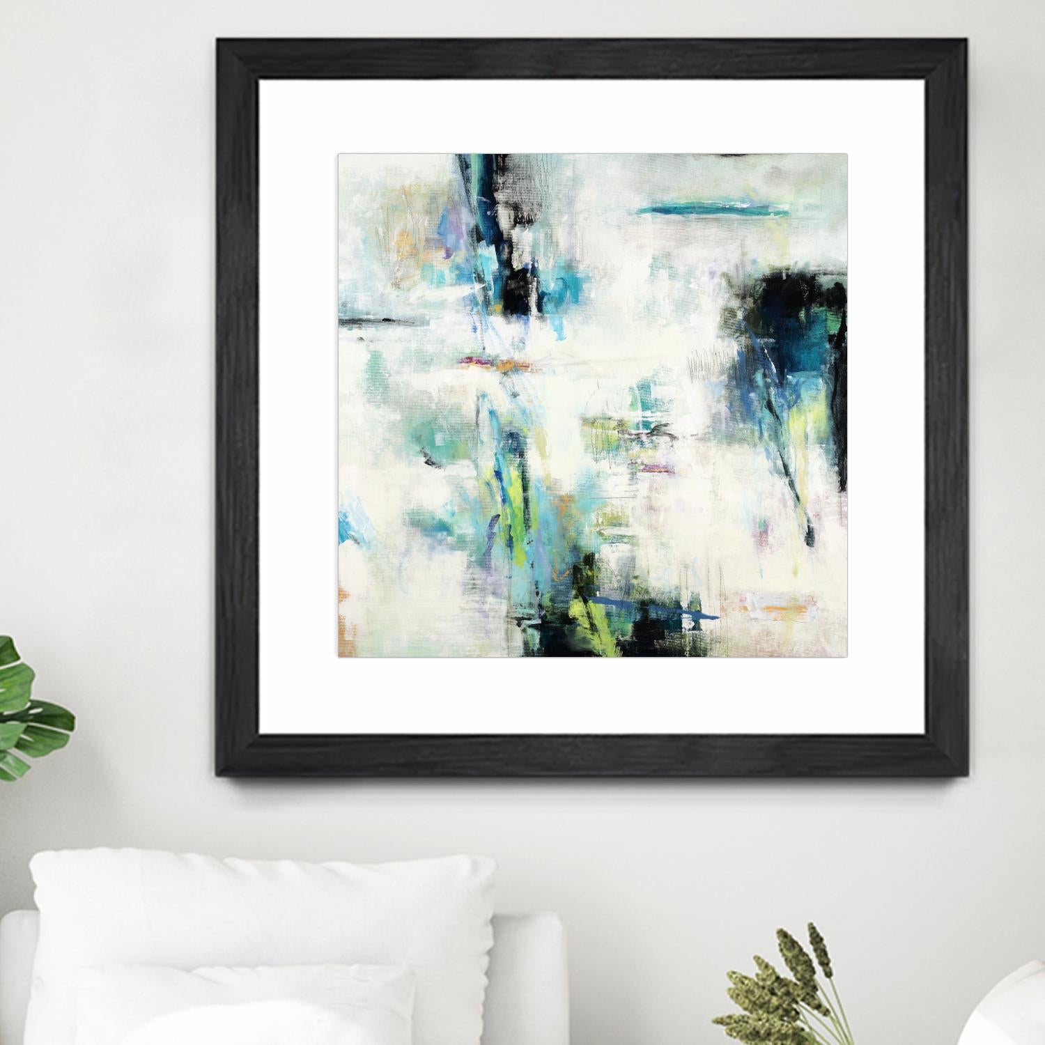 Spring Blu by Randy Hibberd on GIANT ART - grey abstract