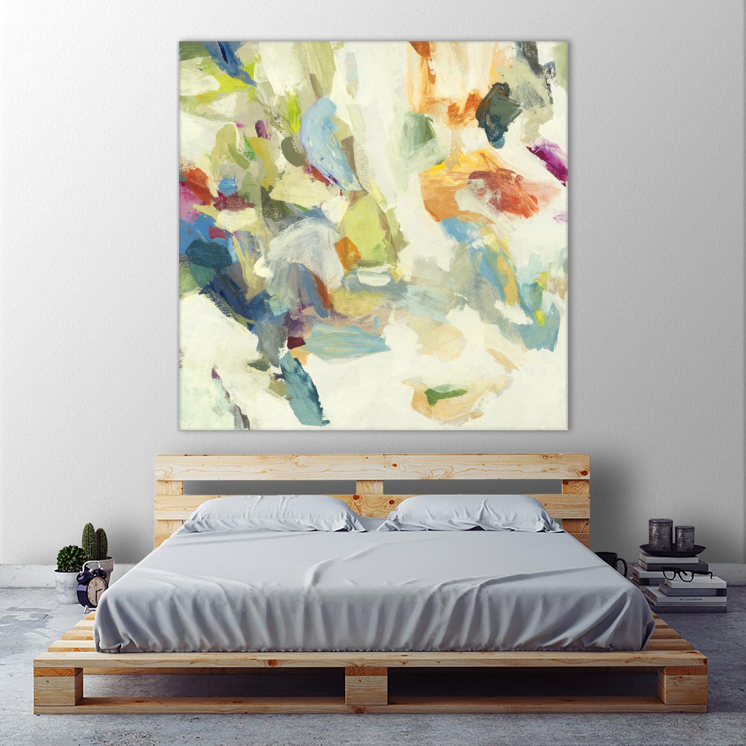 Organic Building Blocks by Randy Hibberd on GIANT ART - greens abstract, organic shapes