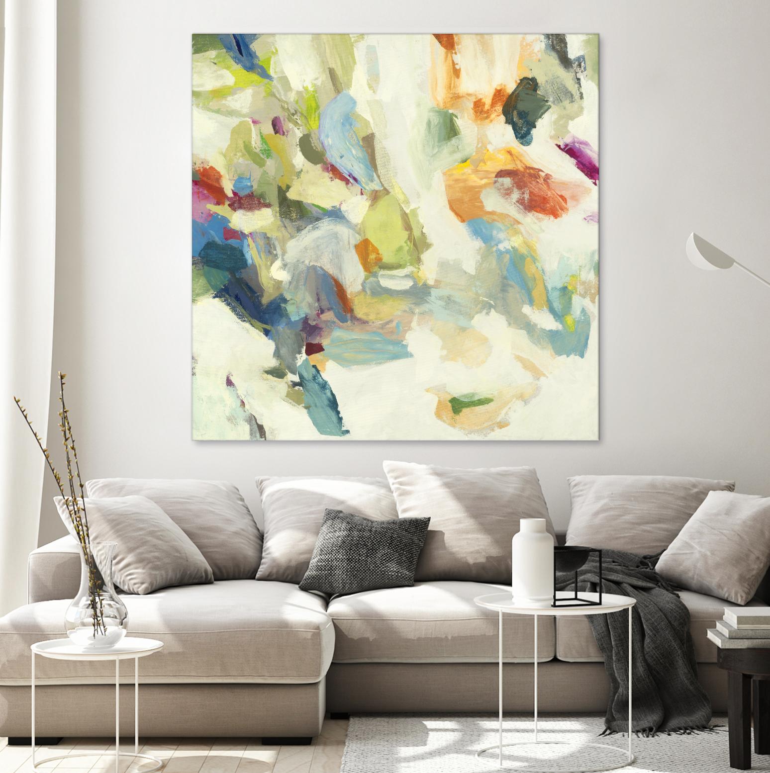 Organic Building Blocks by Randy Hibberd on GIANT ART - greens abstract, organic shapes