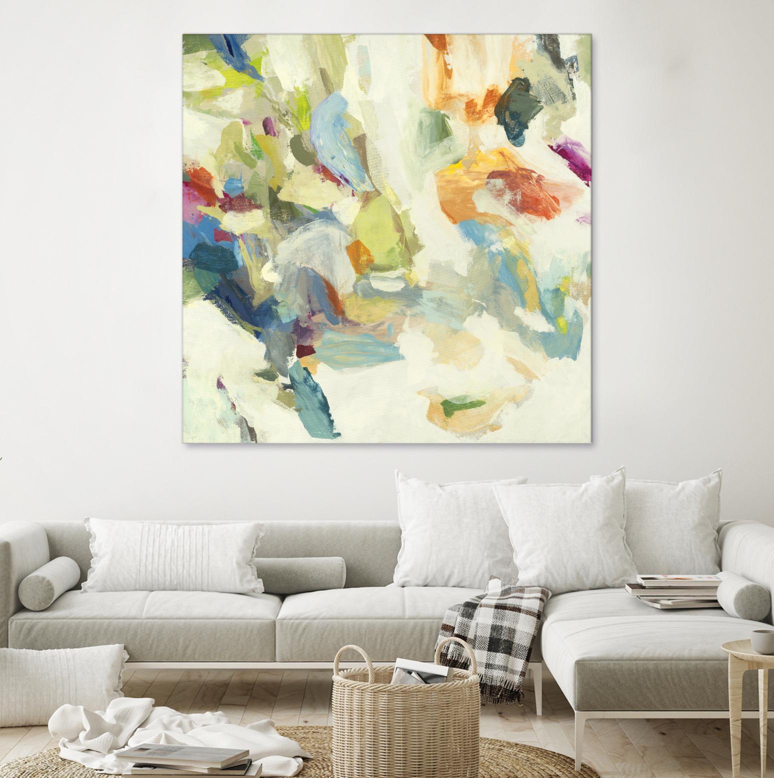 Organic Building Blocks by Randy Hibberd on GIANT ART - greens abstract, organic shapes