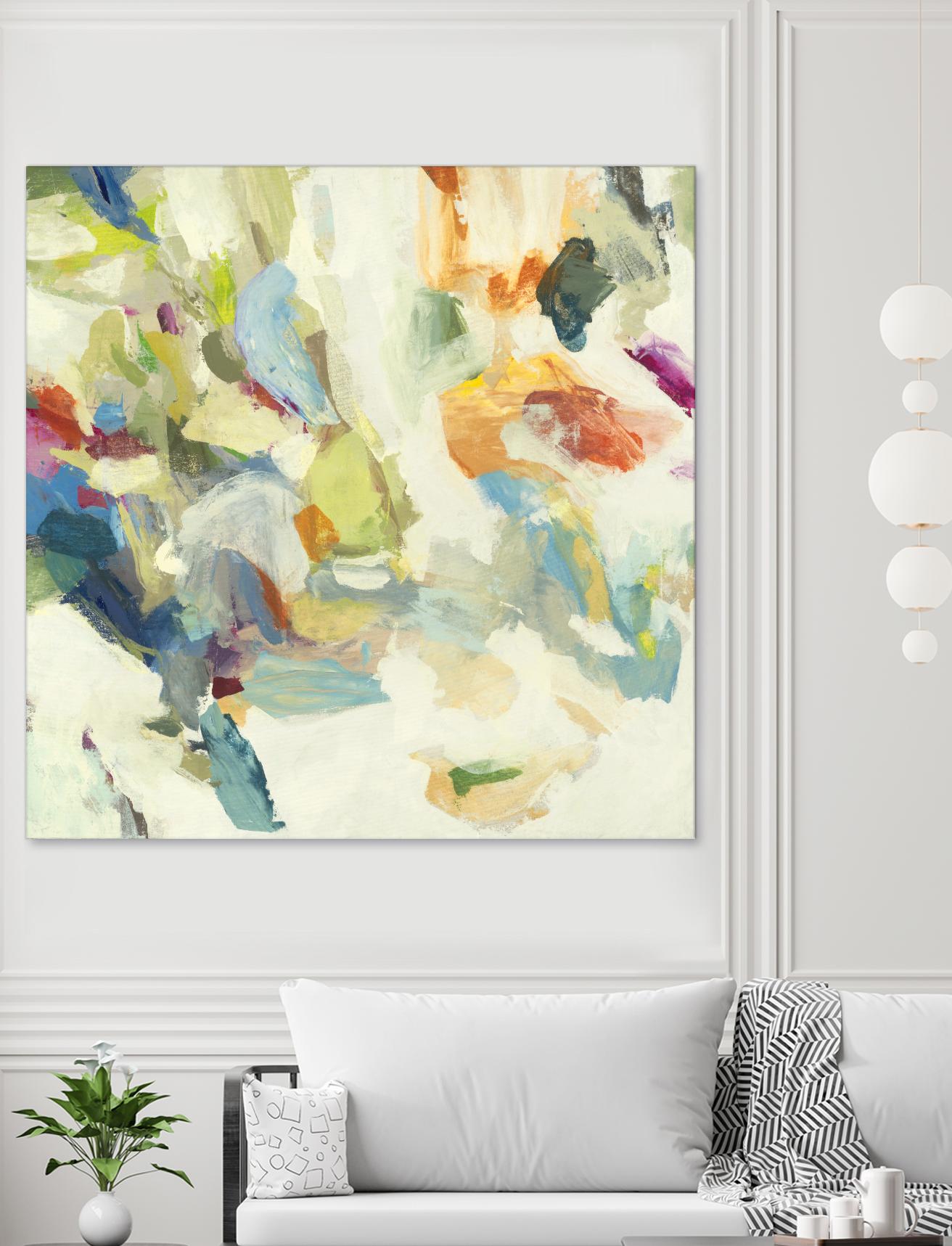 Organic Building Blocks by Randy Hibberd on GIANT ART - greens abstract, organic shapes