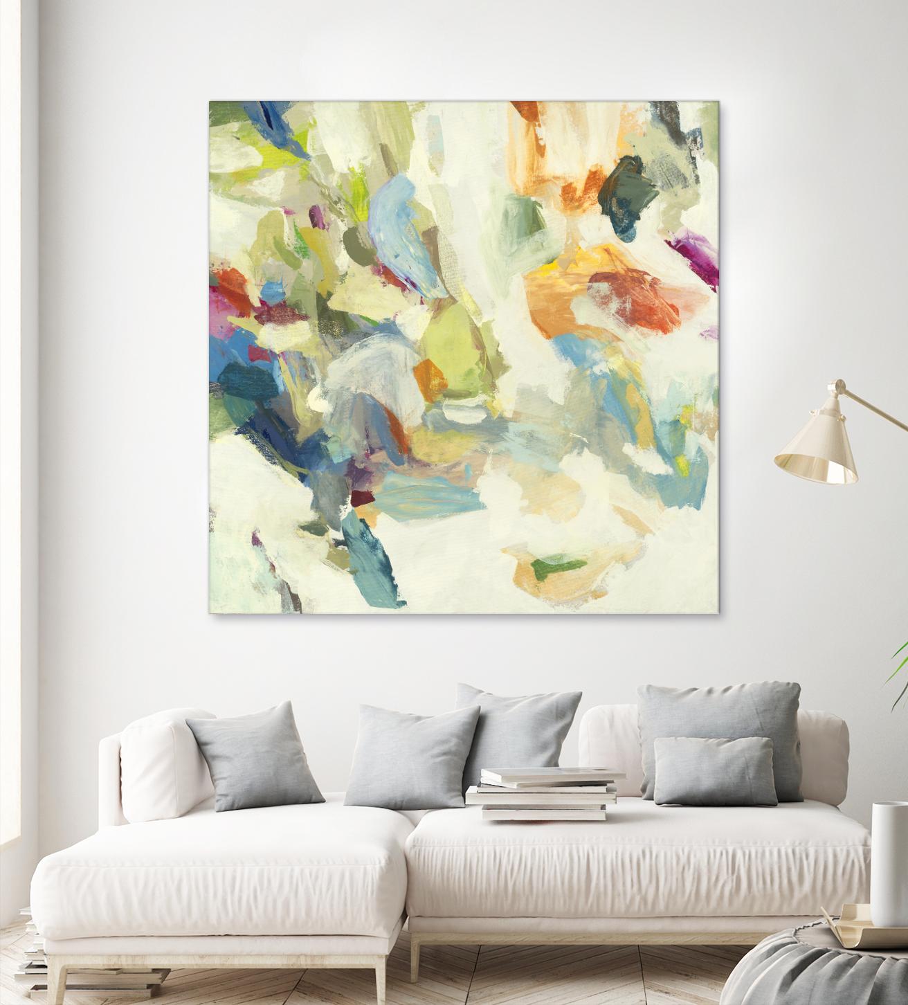 Organic Building Blocks by Randy Hibberd on GIANT ART - greens abstract, organic shapes