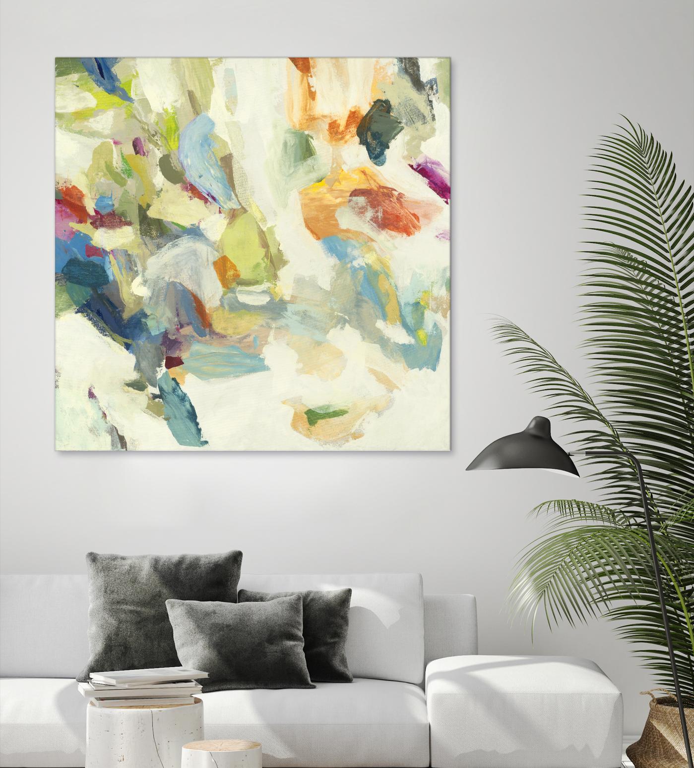 Organic Building Blocks by Randy Hibberd on GIANT ART - greens abstract, organic shapes