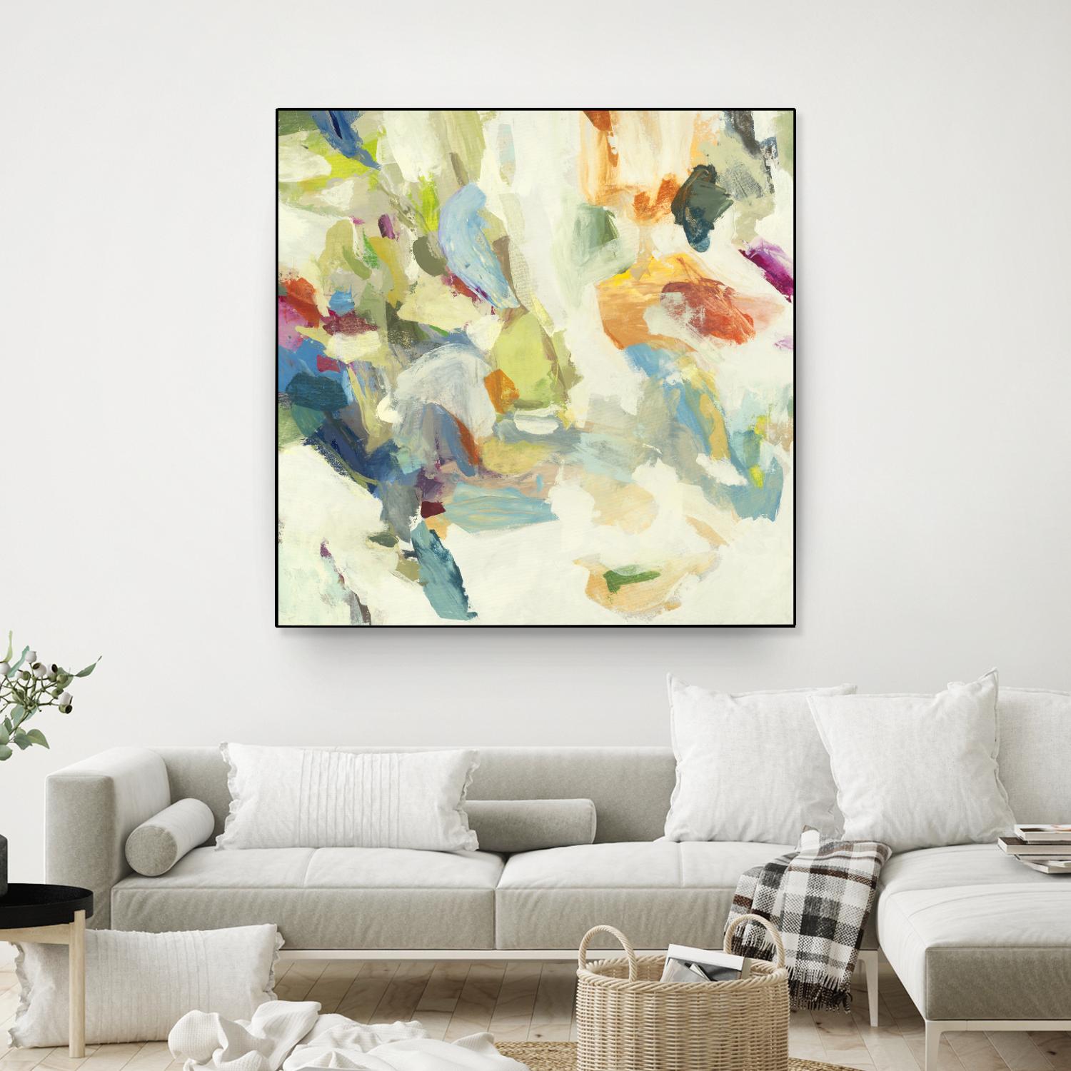 Organic Building Blocks by Randy Hibberd on GIANT ART - greens abstract, organic shapes