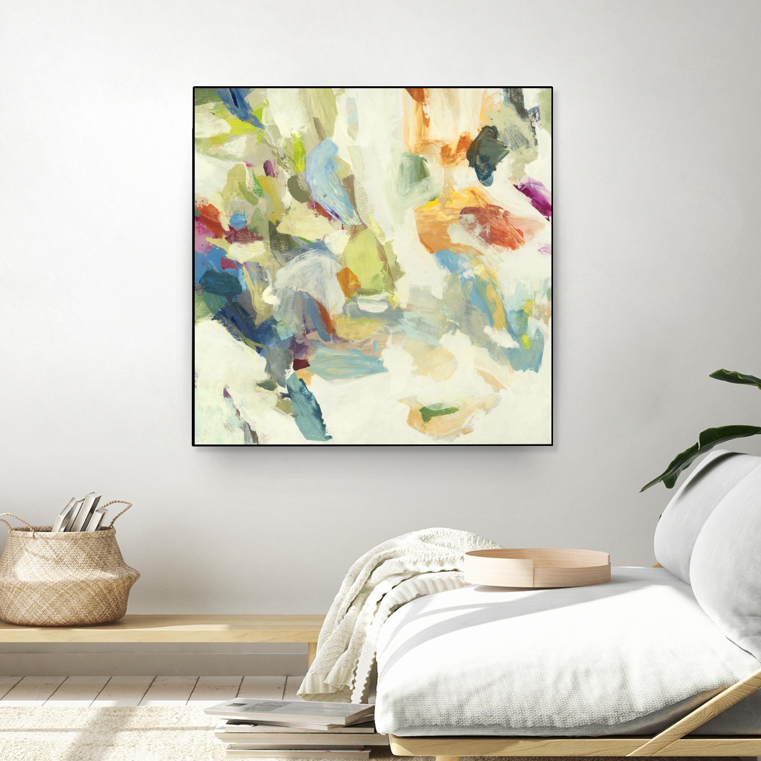 Organic Building Blocks by Randy Hibberd on GIANT ART - greens abstract, organic shapes