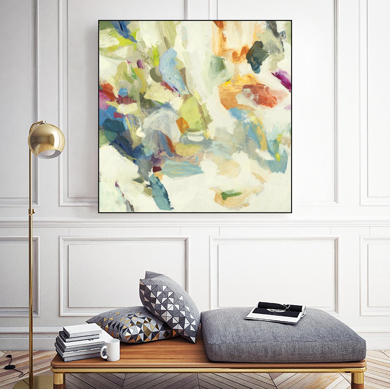 Organic Building Blocks by Randy Hibberd on GIANT ART - greens abstract, organic shapes