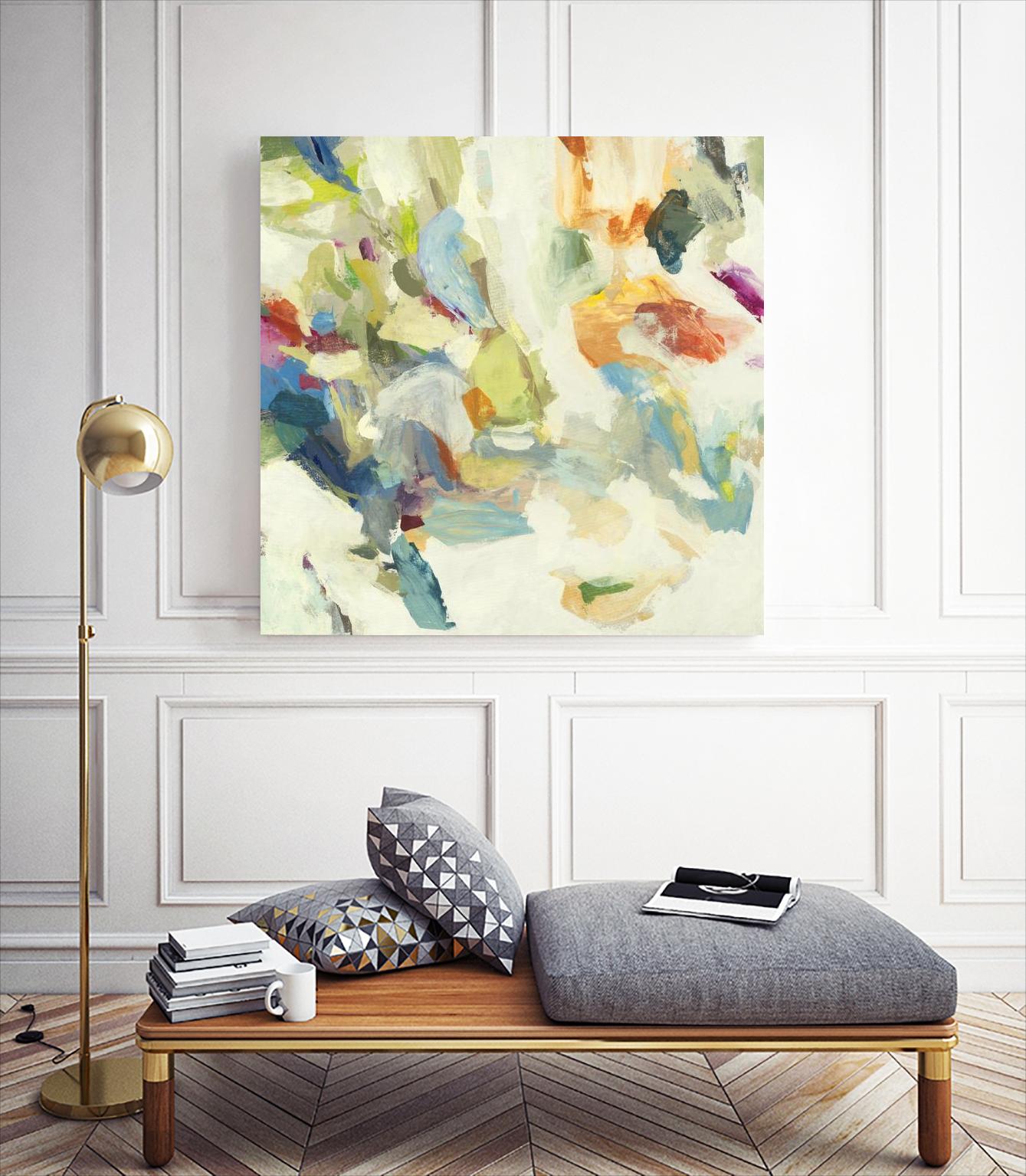 Organic Building Blocks by Randy Hibberd on GIANT ART - greens abstract, organic shapes