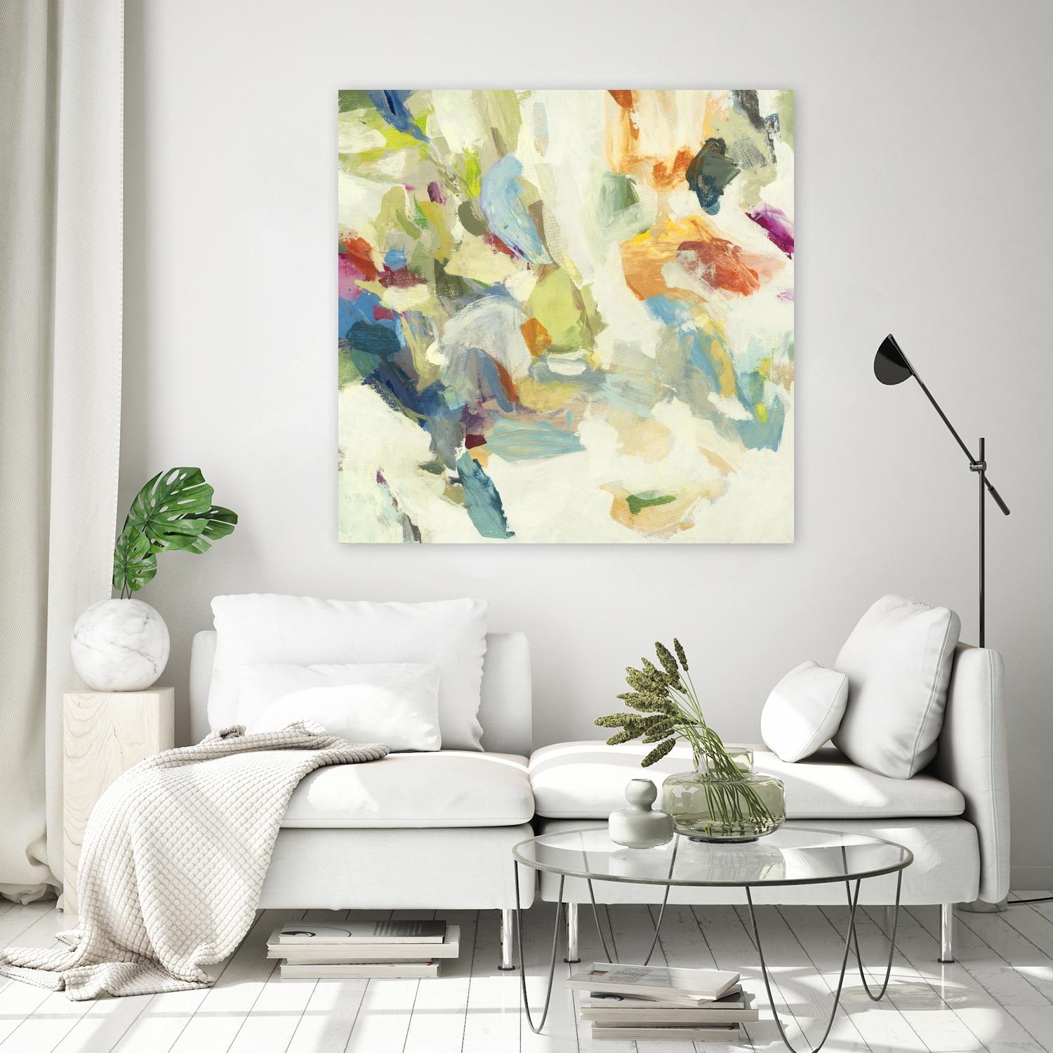 Organic Building Blocks by Randy Hibberd on GIANT ART - greens abstract, organic shapes