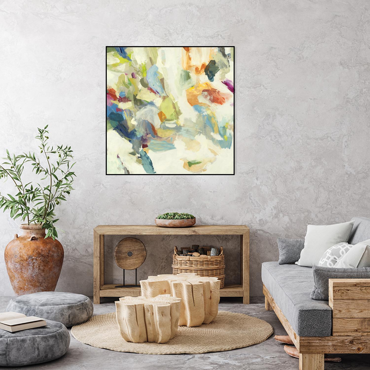 Organic Building Blocks by Randy Hibberd on GIANT ART - greens abstract, organic shapes