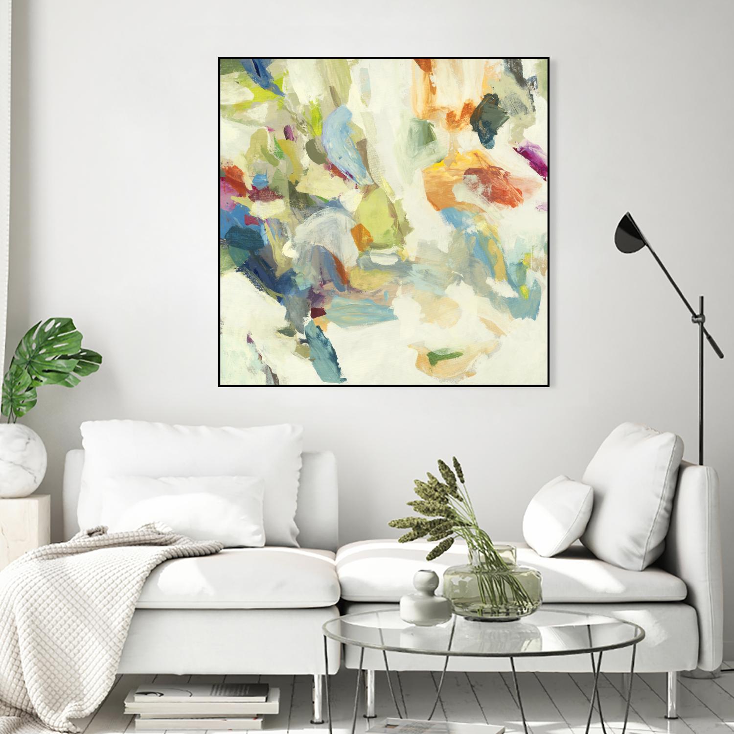 Organic Building Blocks by Randy Hibberd on GIANT ART - greens abstract, organic shapes