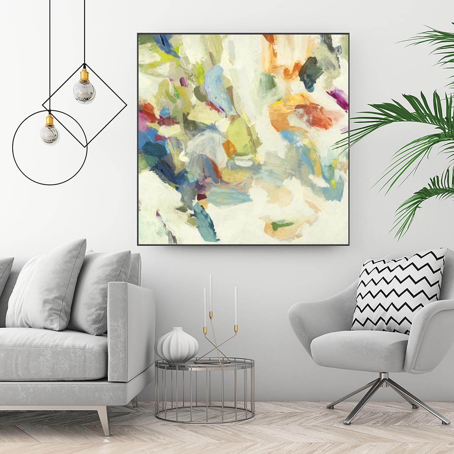 Organic Building Blocks by Randy Hibberd on GIANT ART - greens abstract, organic shapes