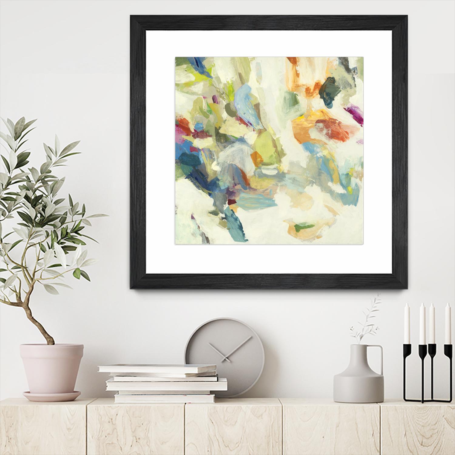 Organic Building Blocks by Randy Hibberd on GIANT ART - greens abstract, organic shapes