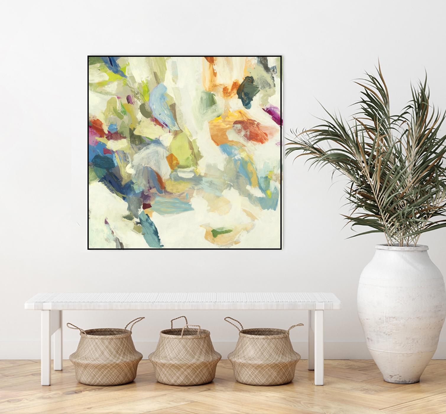 Organic Building Blocks by Randy Hibberd on GIANT ART - greens abstract, organic shapes