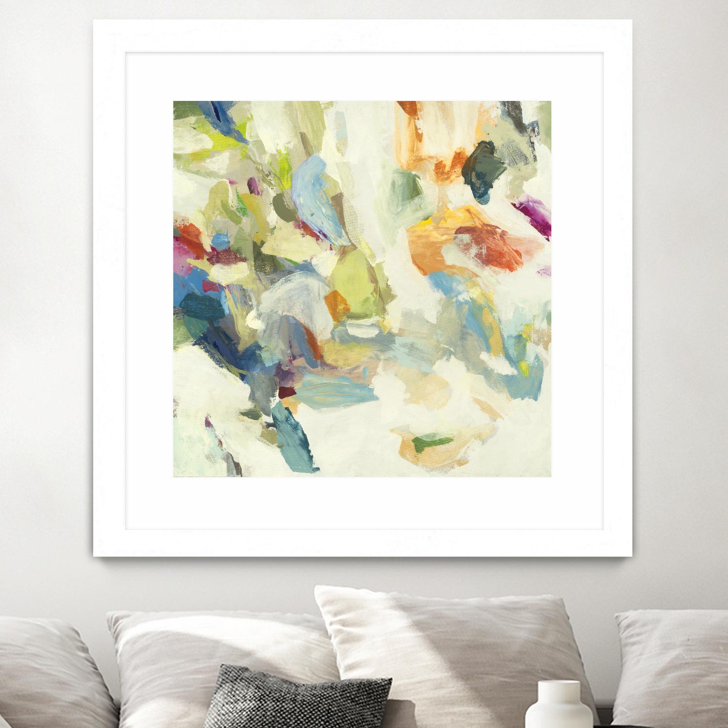 Organic Building Blocks by Randy Hibberd on GIANT ART - greens abstract, organic shapes