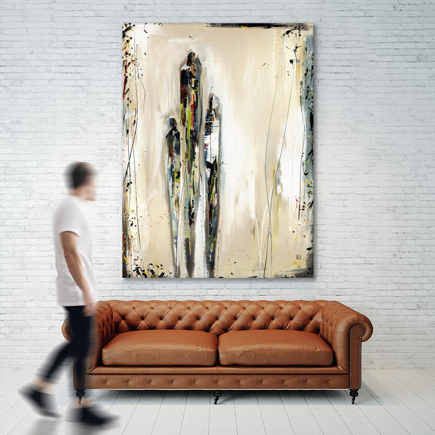 Imprint-Trio by Kelsey Hochstatter on GIANT ART - grey abstract