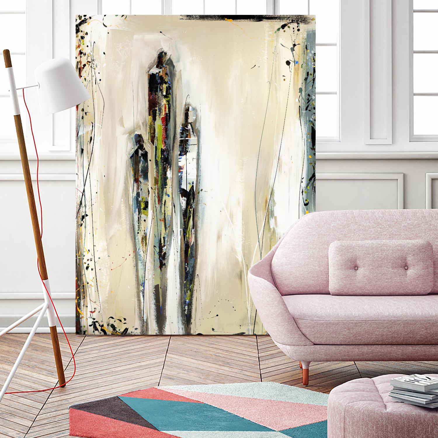 Imprint-Trio by Kelsey Hochstatter on GIANT ART - grey abstract