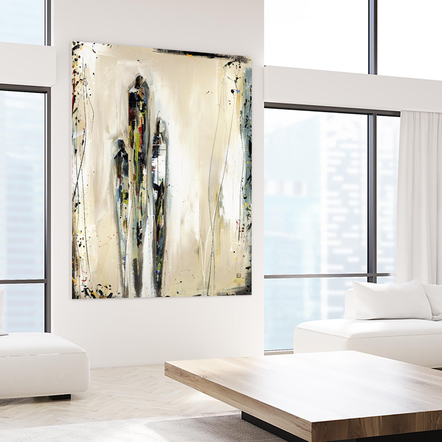 Imprint-Trio by Kelsey Hochstatter on GIANT ART - grey abstract