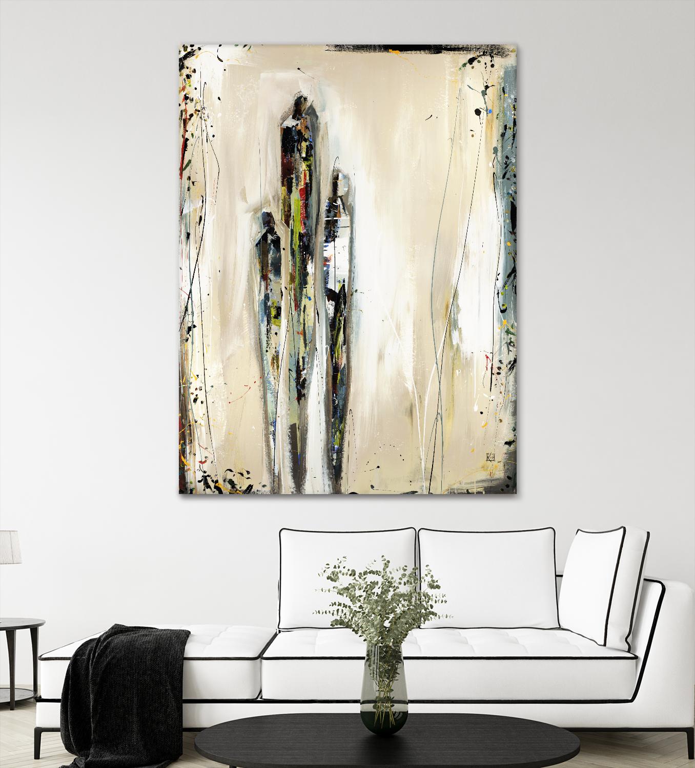 Imprint-Trio by Kelsey Hochstatter on GIANT ART - grey abstract