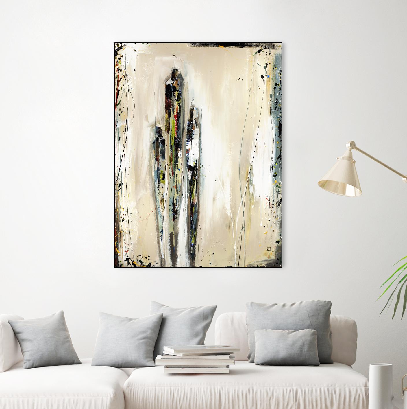 Imprint-Trio by Kelsey Hochstatter on GIANT ART - grey abstract