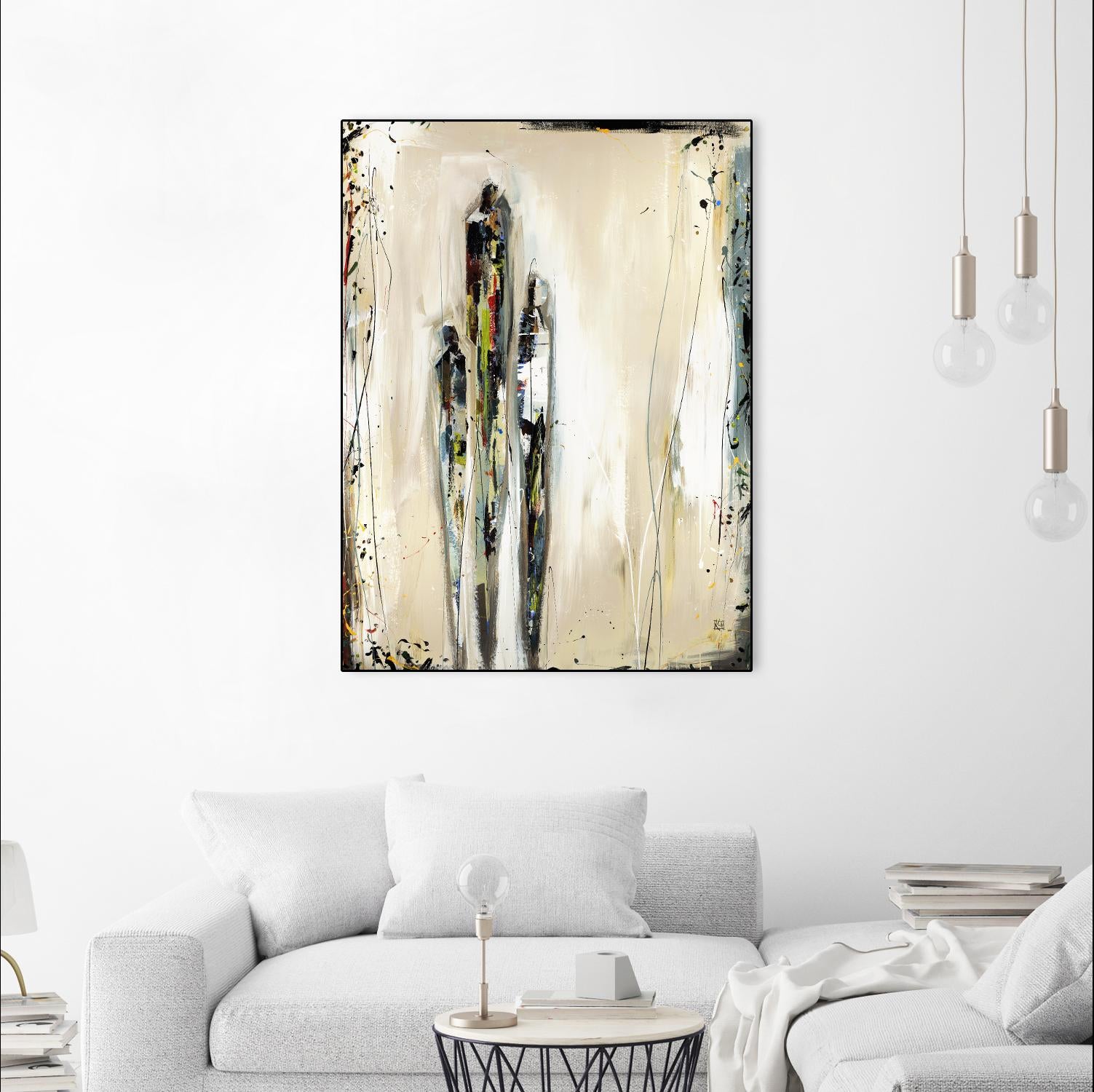 Imprint-Trio by Kelsey Hochstatter on GIANT ART - grey abstract