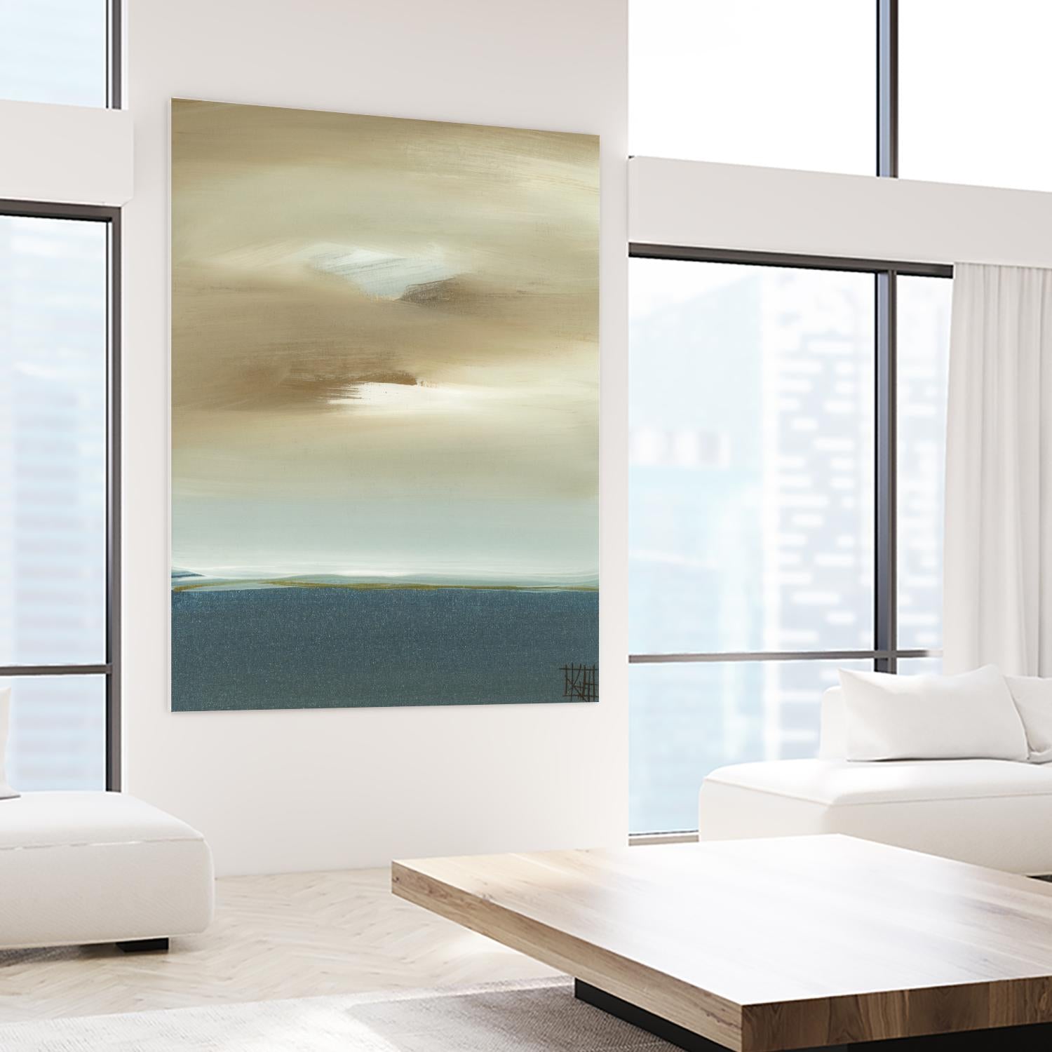 January I by Kelsey Hochstatter on GIANT ART - beige abstract