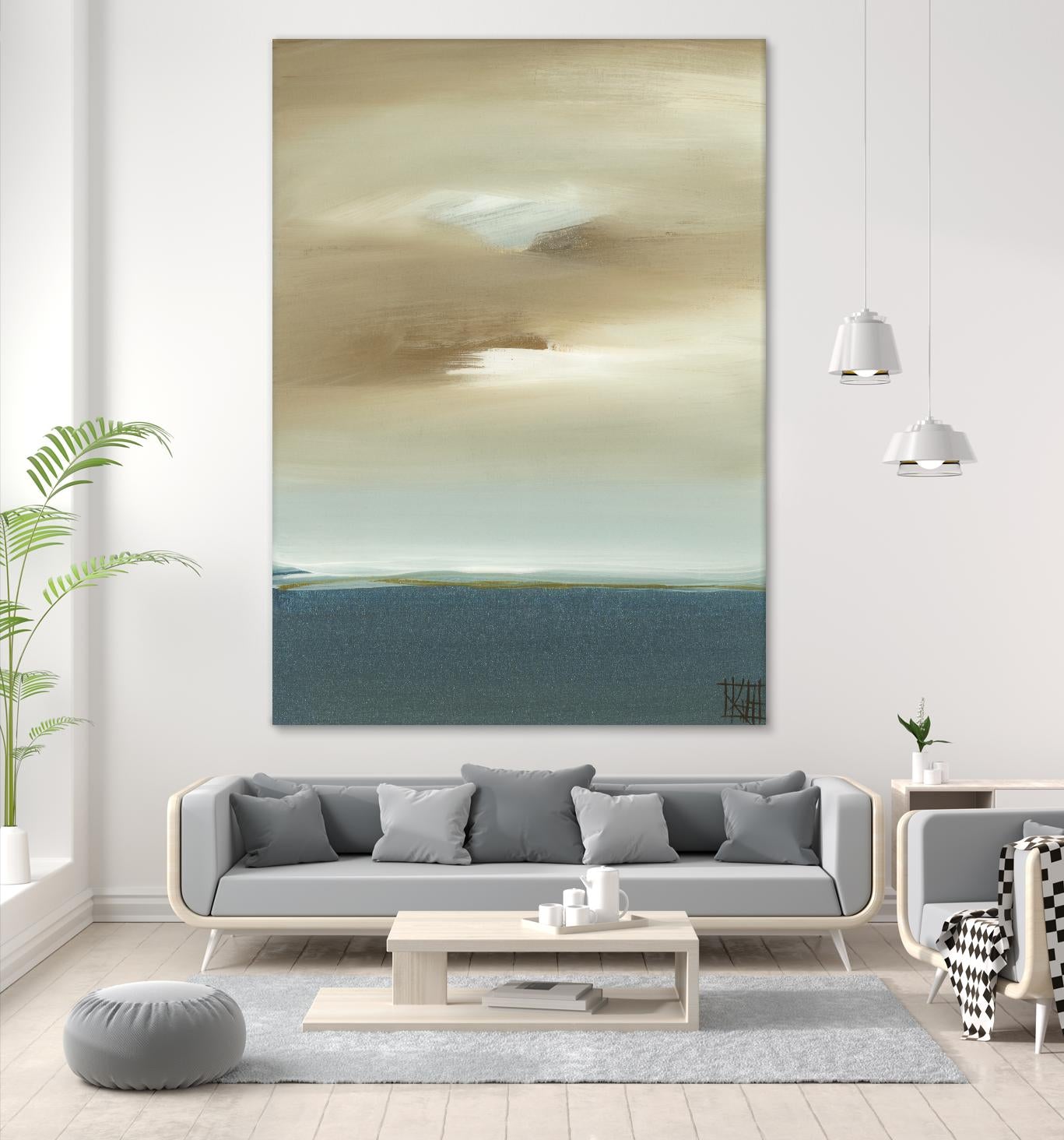 January I by Kelsey Hochstatter on GIANT ART - beige abstract