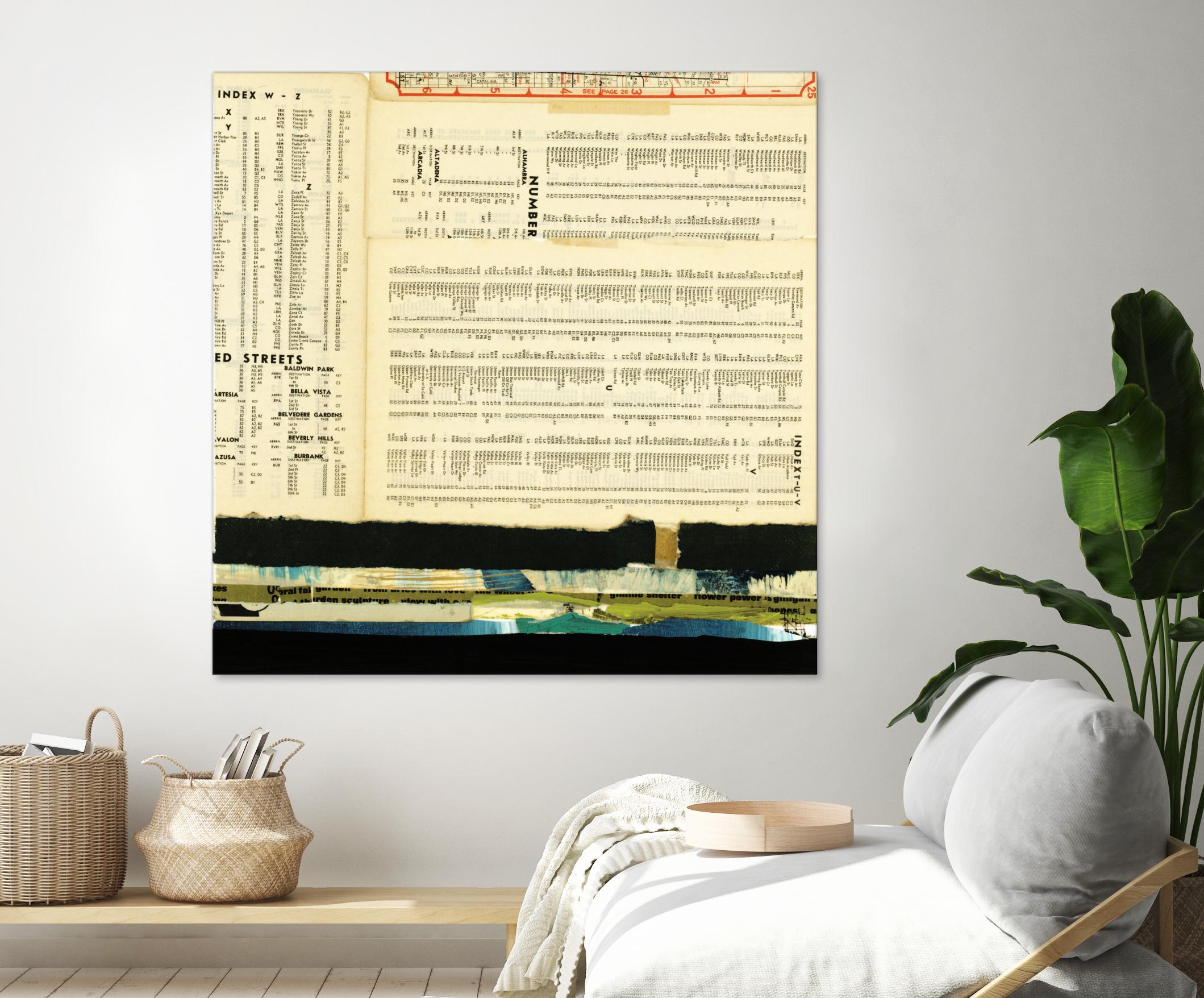 Ephemera Scape III by Kelsey Hochstatter on GIANT ART - black contemporary