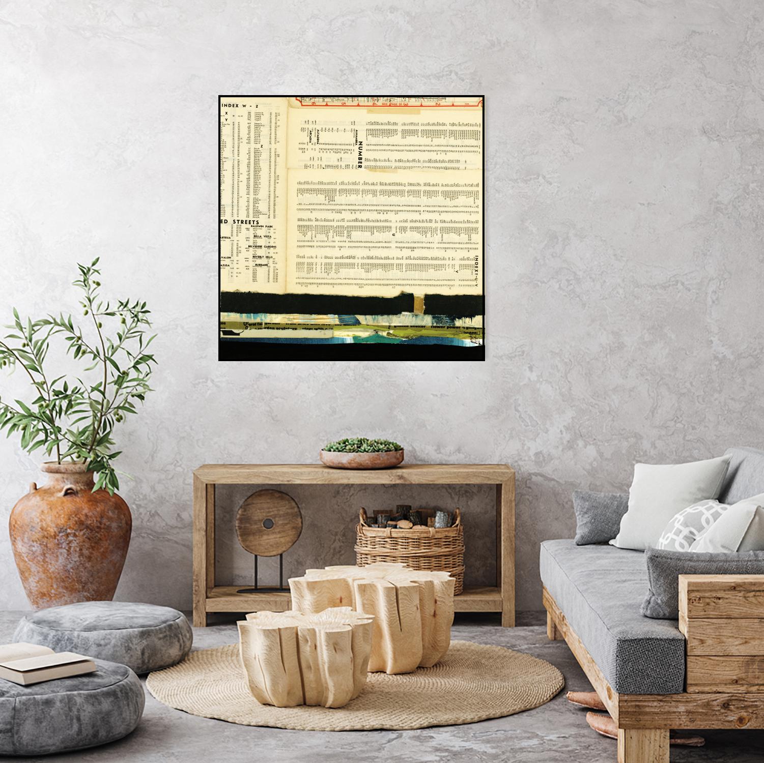 Ephemera Scape III by Kelsey Hochstatter on GIANT ART - black contemporary