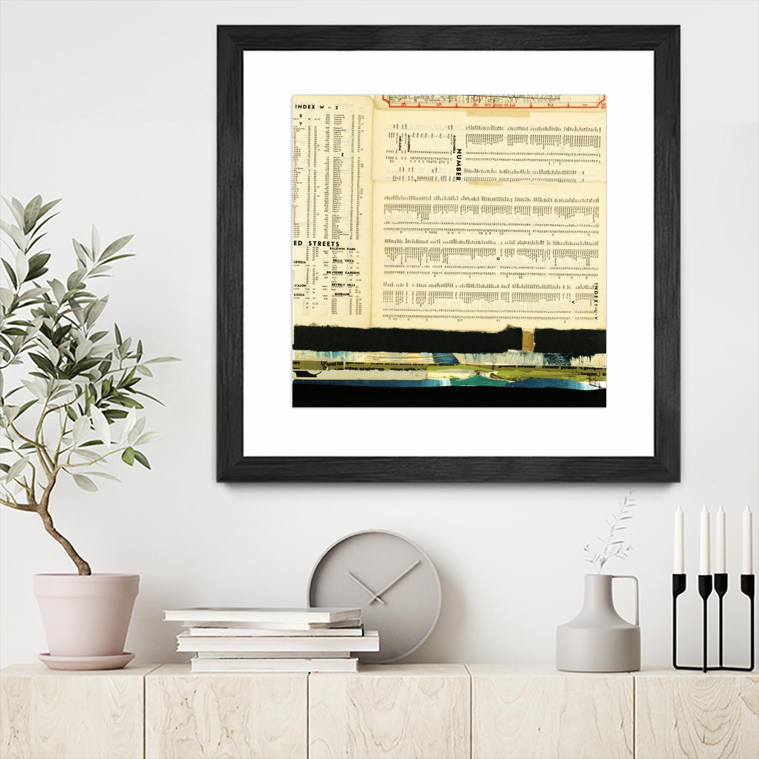 Ephemera Scape III by Kelsey Hochstatter on GIANT ART - black contemporary