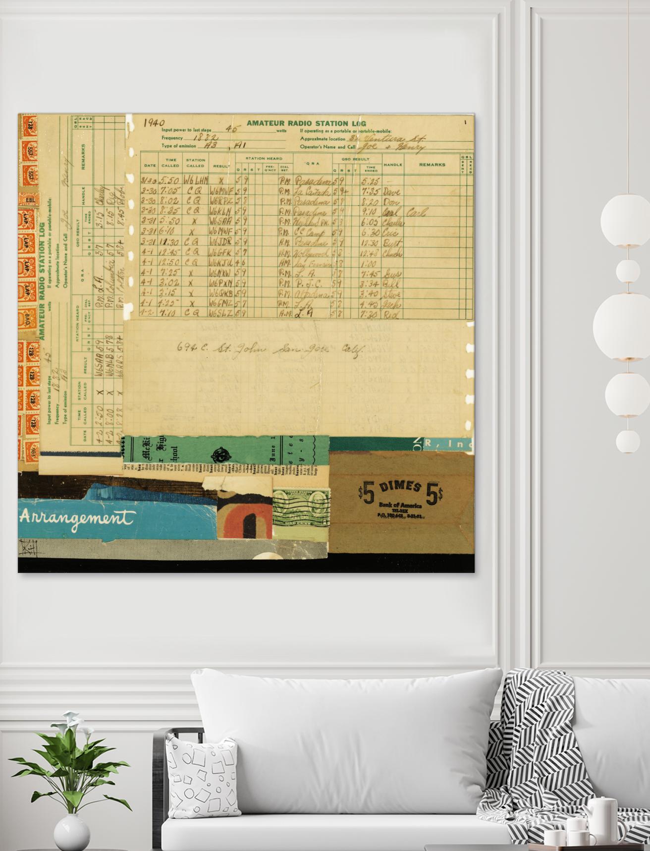 Ephemera Scape IV by Kelsey Hochstatter on GIANT ART - blue contemporary