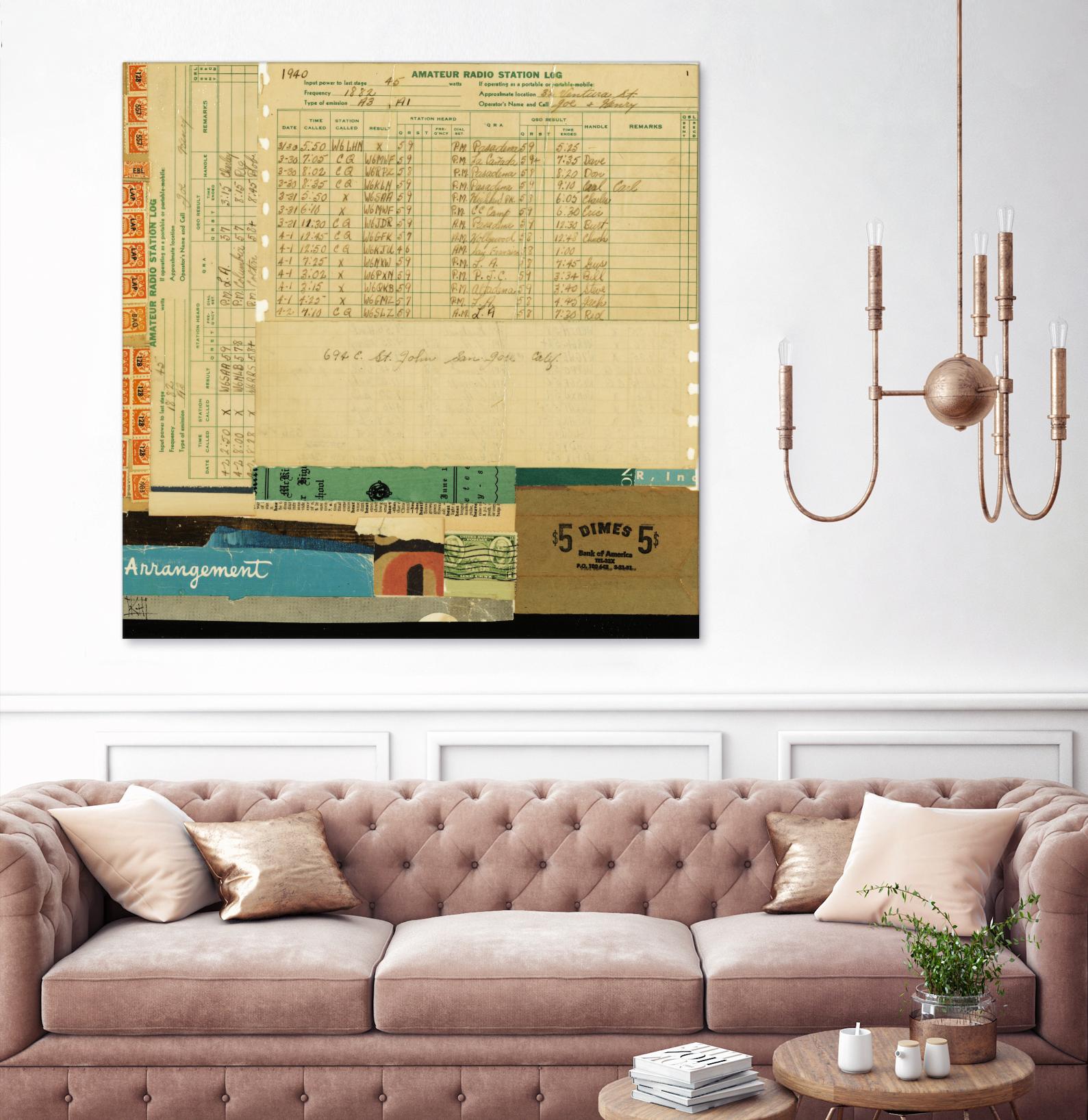 Ephemera Scape IV by Kelsey Hochstatter on GIANT ART - blue contemporary